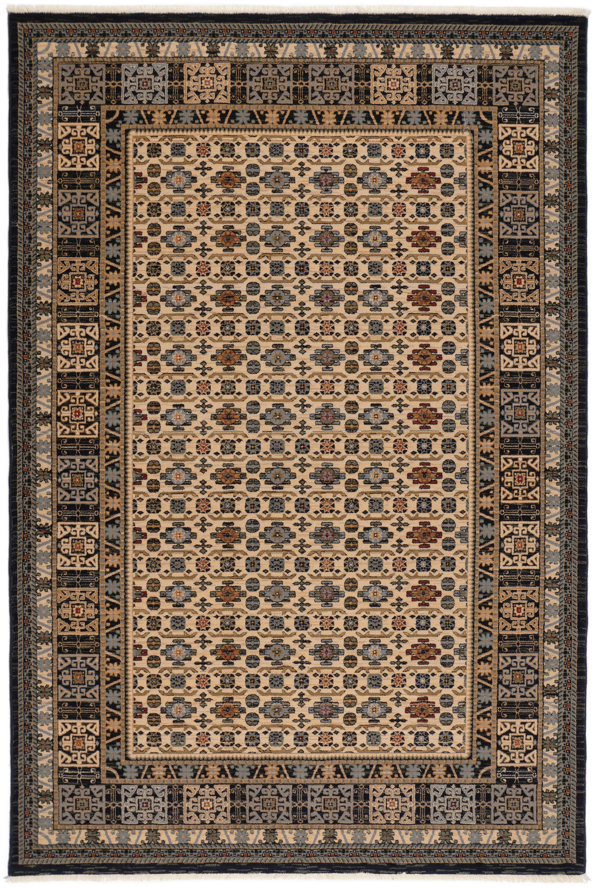 THEKO Wollteppich »Saharna 6428« rechteckig 10 mm Höhe reine Wolle, Orient-Optik, mit Fransen