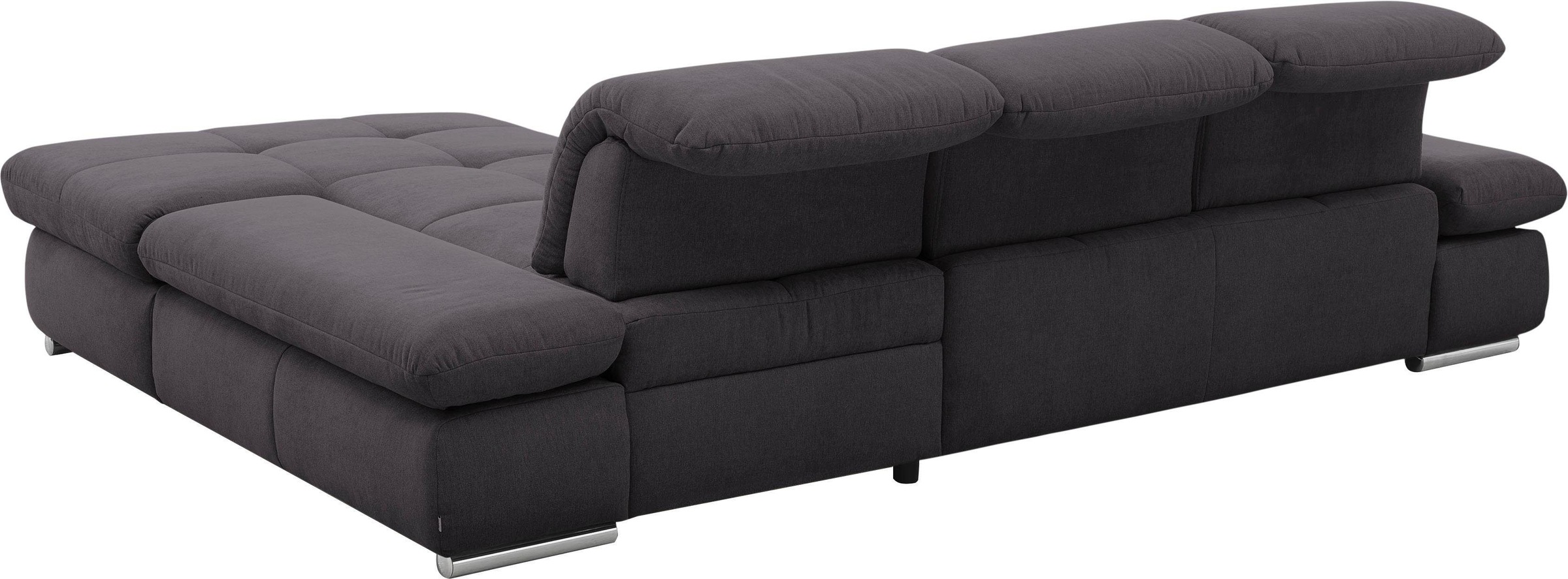 set one by Musterring Ecksofa »SO4100 V«, mit verstellbaren Kopfteilen, wahlweise mit Funktionen, Cord-Bezug