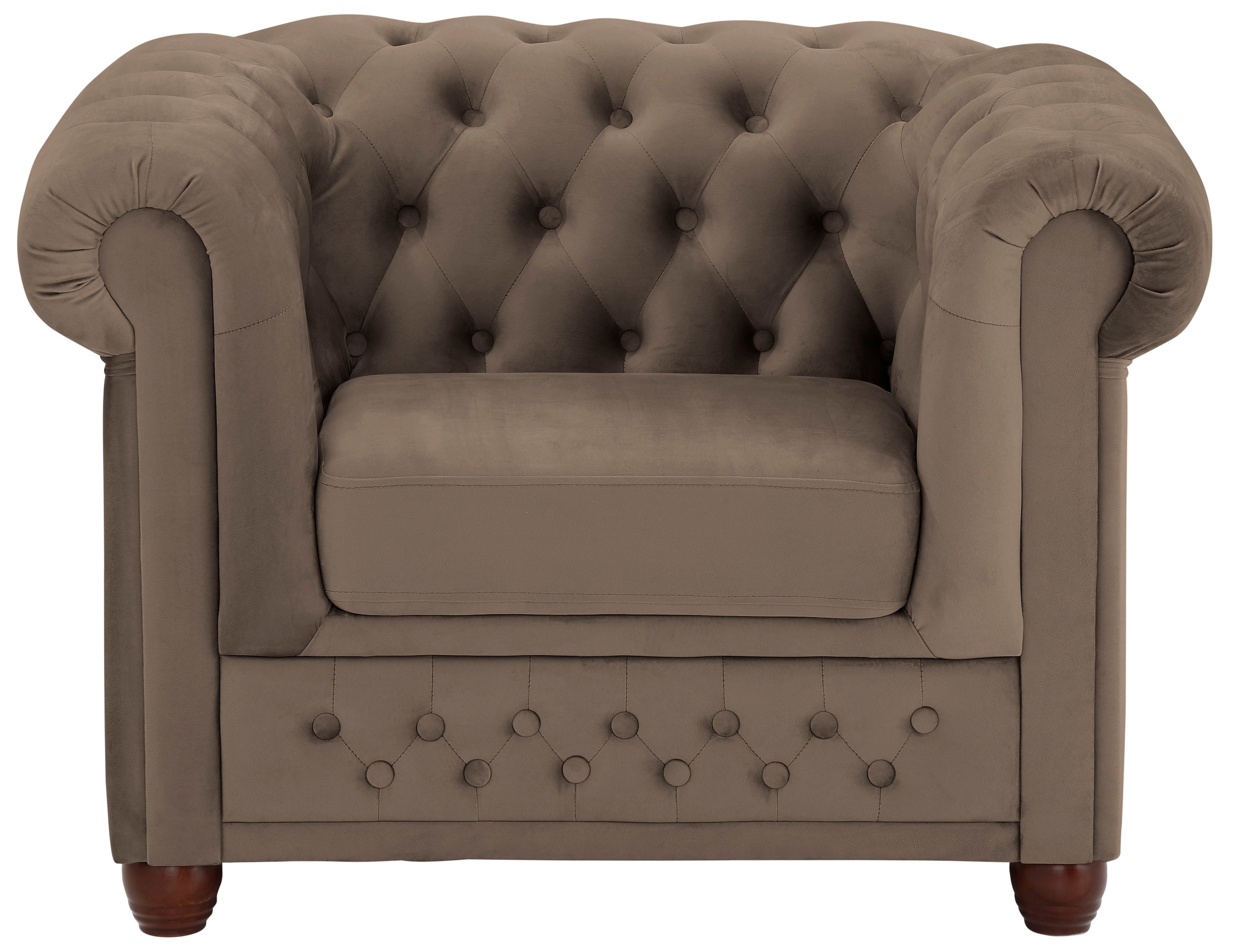 Home affaire Chesterfield-Sessel »New Castle Sessel«, hochwertige Knopfheftung, B/T/H: 104/86/72 cm