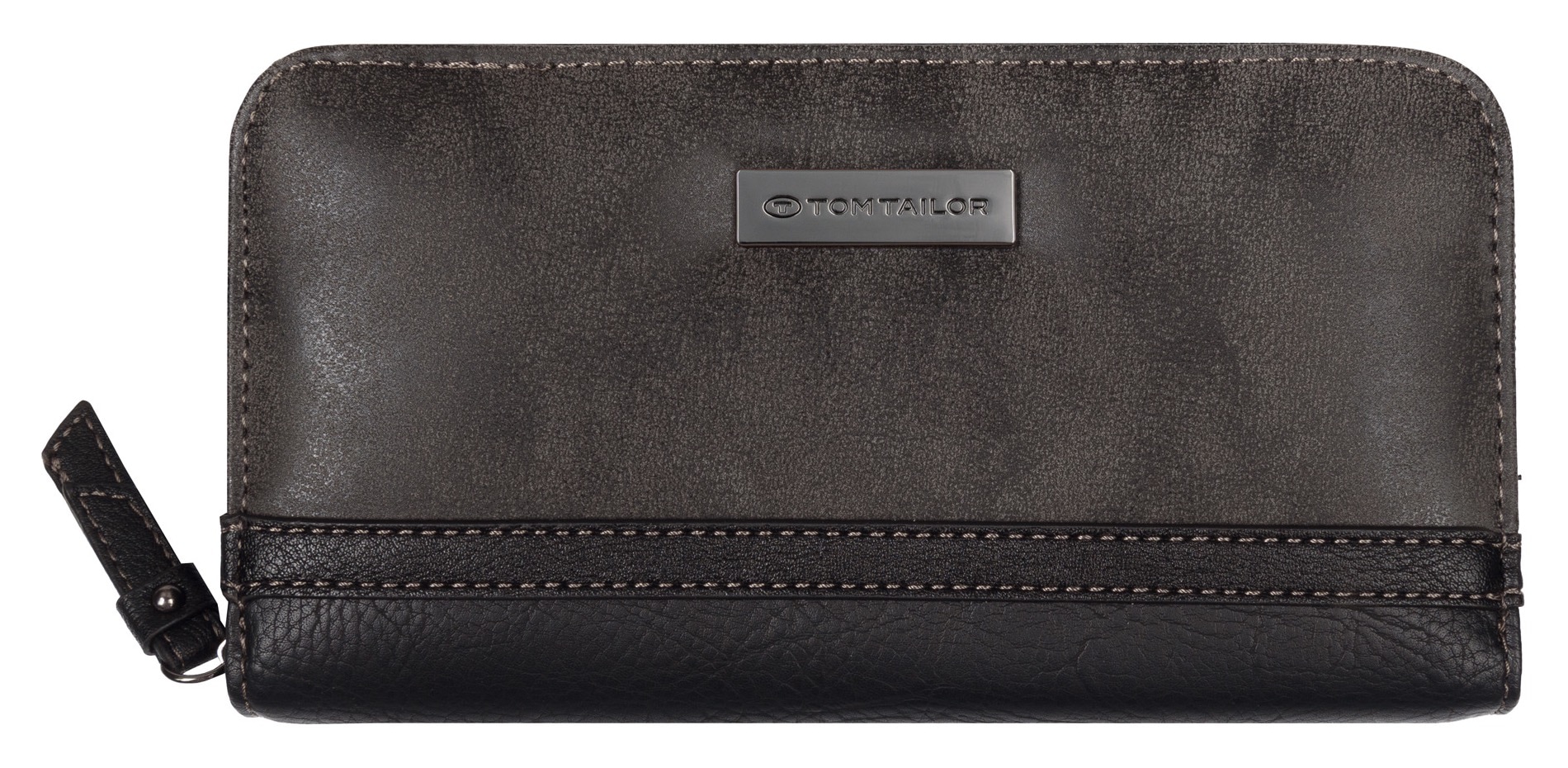 TOM TAILOR Geldbörse »Elin« mit außergewöhnlicher seitlichen Aufhängung und Kontrast-Steppung