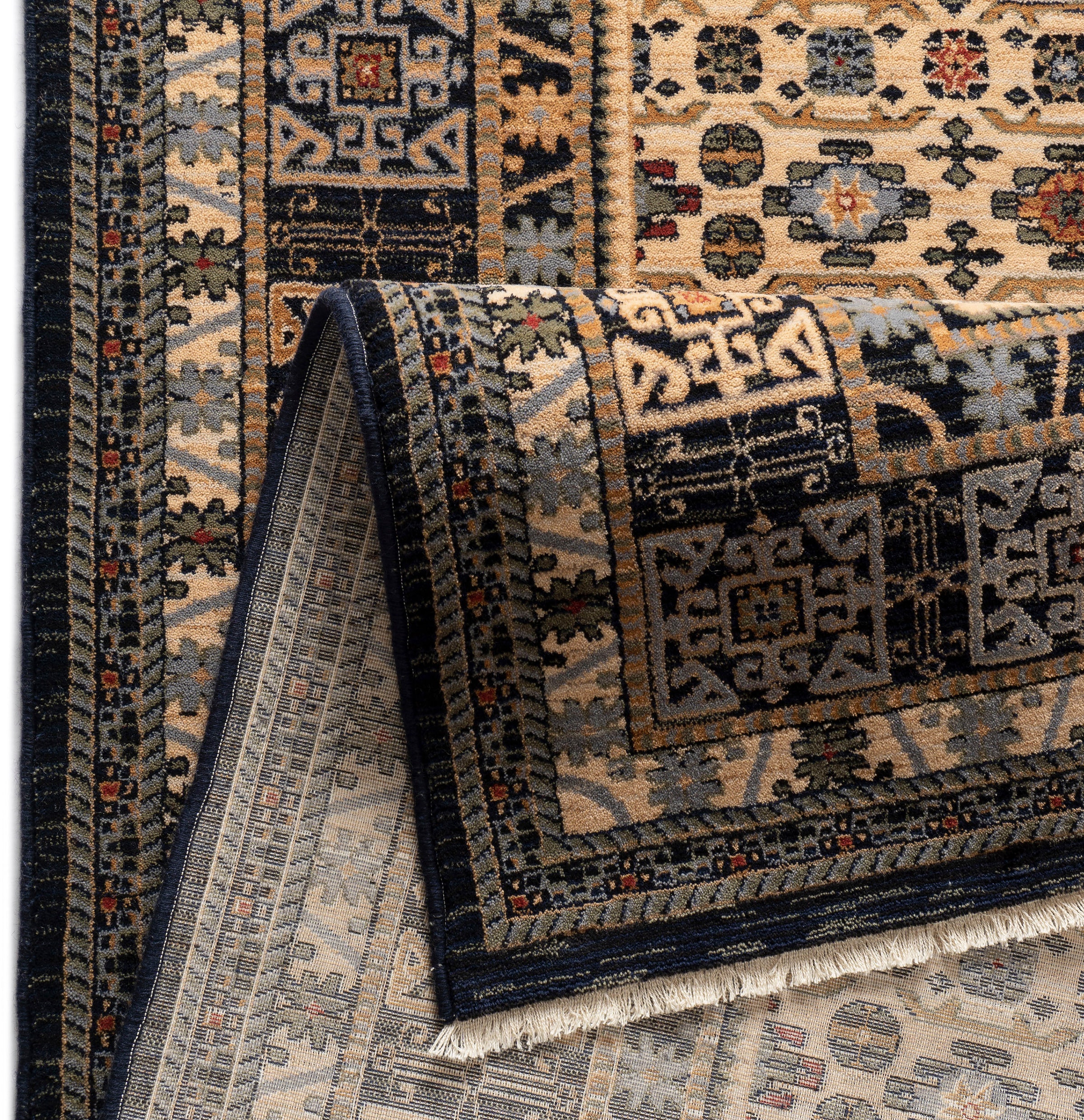 THEKO Wollteppich »Saharna 6428« rechteckig 10 mm Höhe reine Wolle, Orient-Optik, mit Fransen