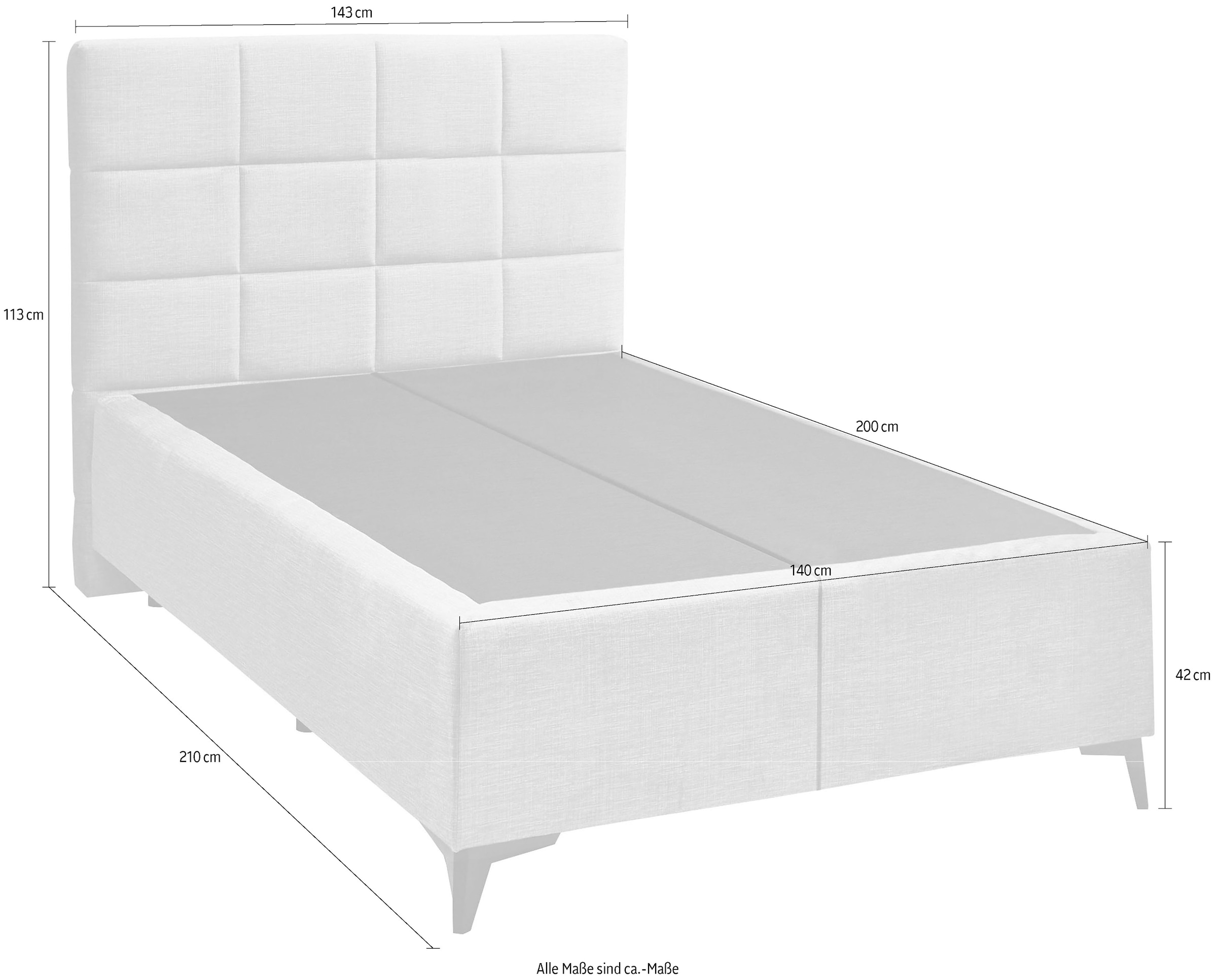 ED EXCITING DESIGN Boxspringbett »Navarra«, wahlweise mit Matratze