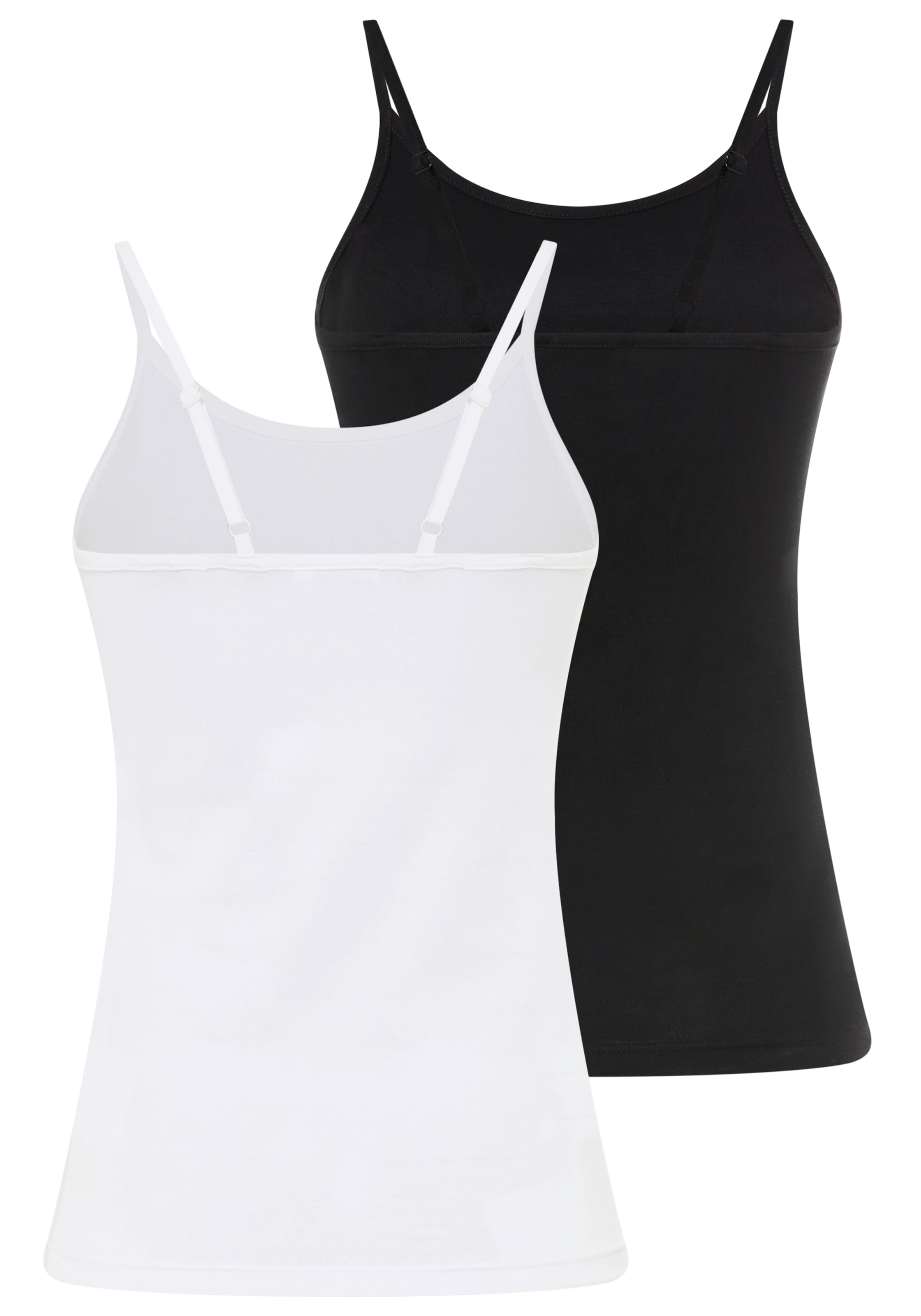 Flashlights Spaghettitop 2er-Pack,  körpernahe Passform, aus Baumwolle und Elasthan