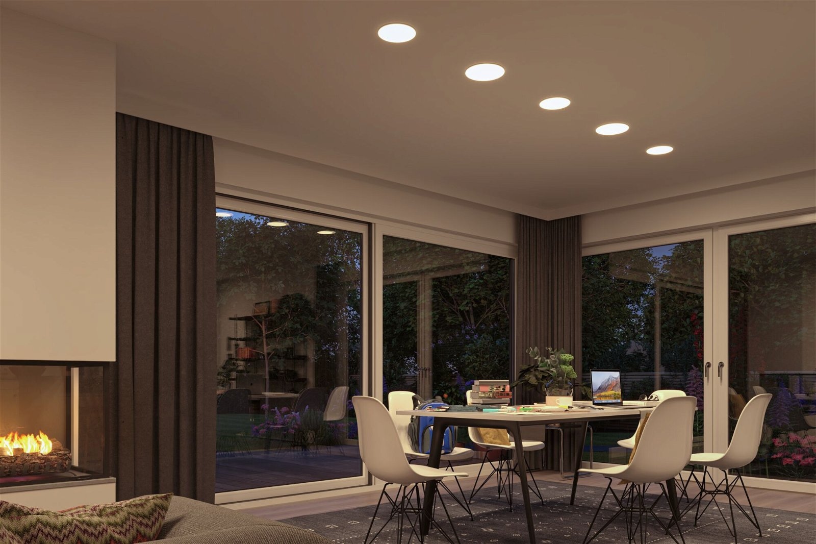 Paulmann LED Einbauleuchte »VariFit Veluna IP44 rund 75mm 4,5W 400lm 4000K Satin«, 1 flammig, Einbaupanel