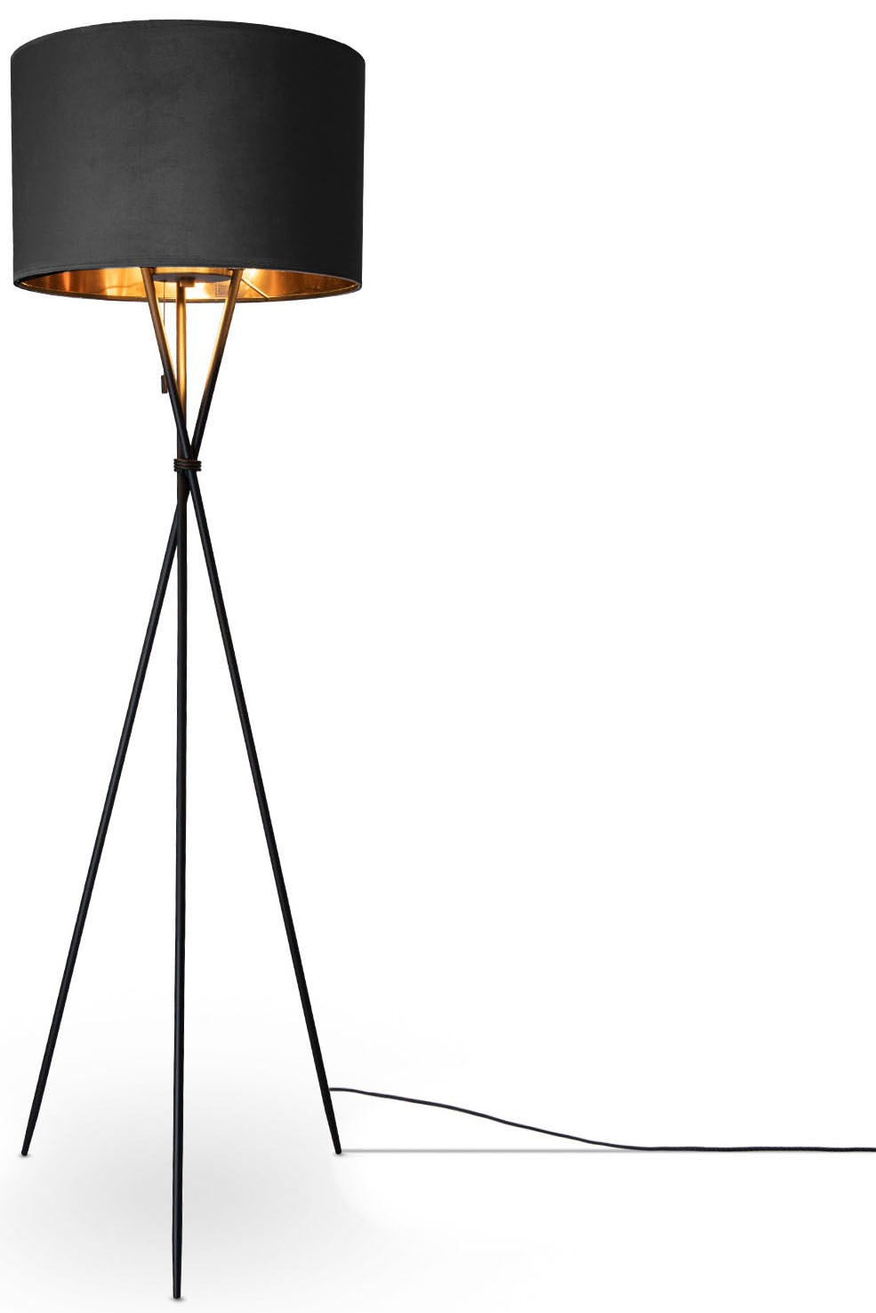 Paco Home Stehlampe »Kate Garantie 177,5cm Color«, Höhe Dreibein Velour Standleuchte Jahren XXL Wohnzimmer | Filigran 3 kaufen mit online E27 uni