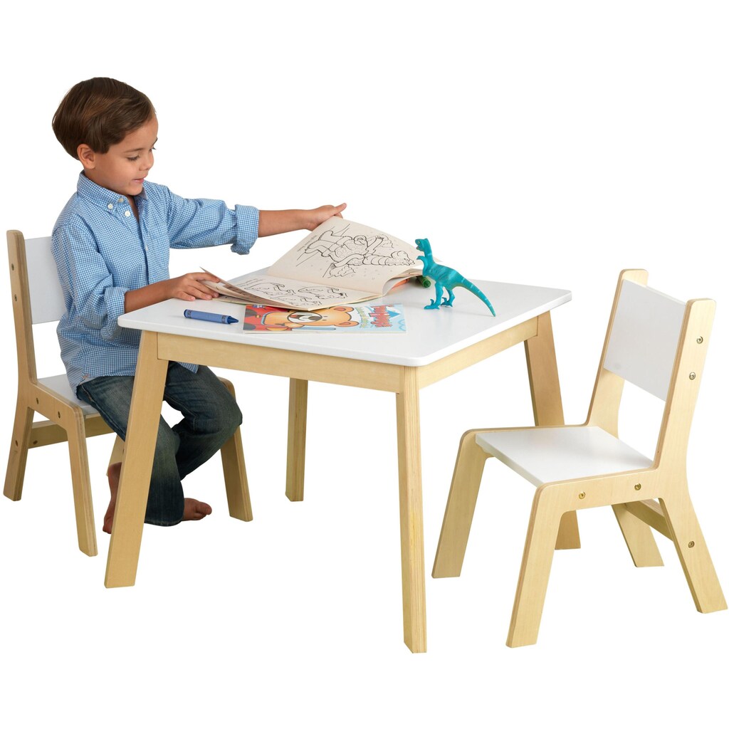 KidKraft® Kindersitzgruppe »Moderner Tisch mit 2 Stühlen«, (3 tlg.)