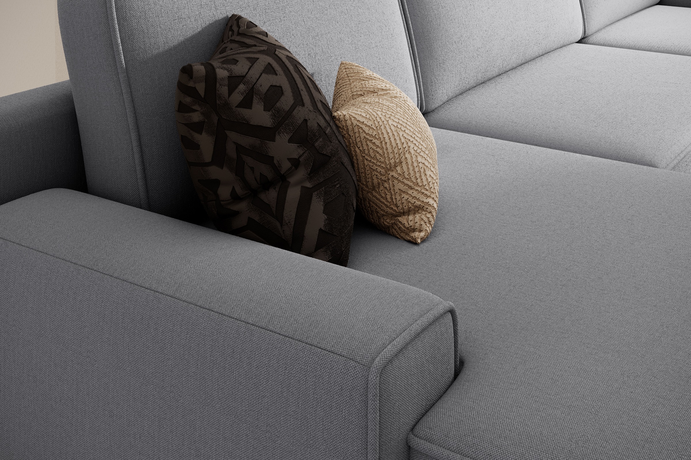 TRENDMANUFAKTUR Wohnlandschaft »Challenge, Schlafsofa mit Bettkasten, Couch in U-Form, Breite 333 cm«, XXL Sofa mit Bettkasten & Schlaffunktion, auch in trendigem Cordstoff