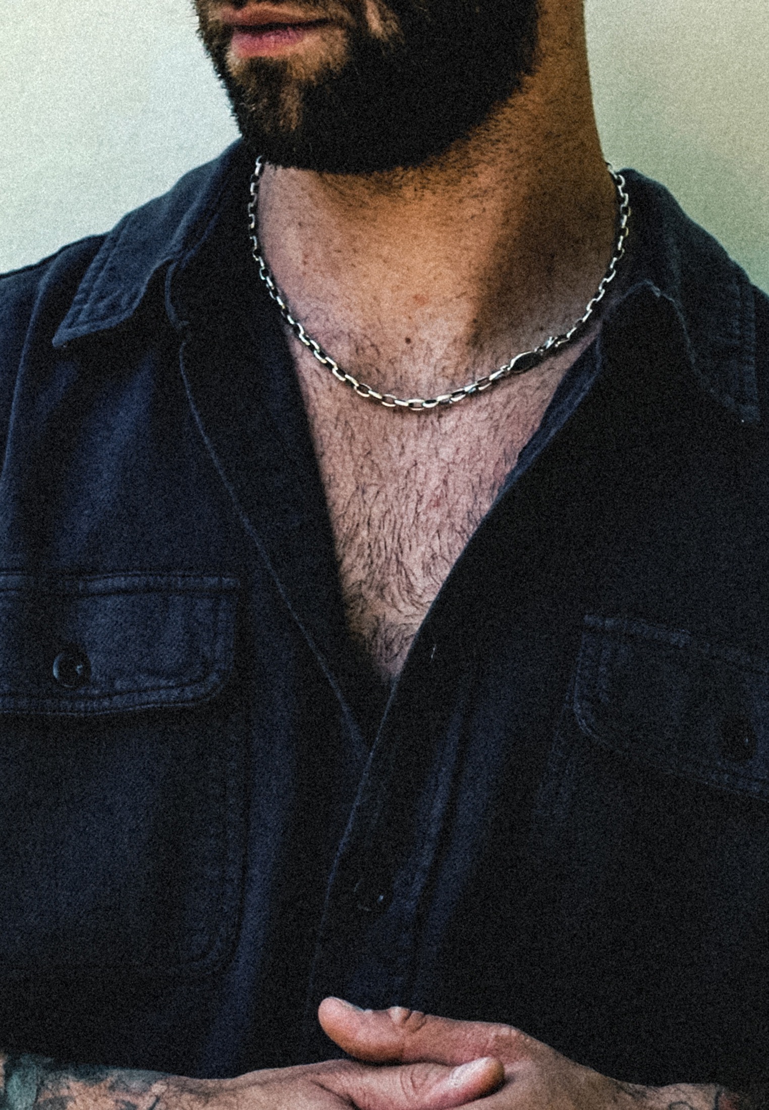 HAZE & GLORY Silberkette »Halskette Ankerkette Palme Basic 925 Silber«