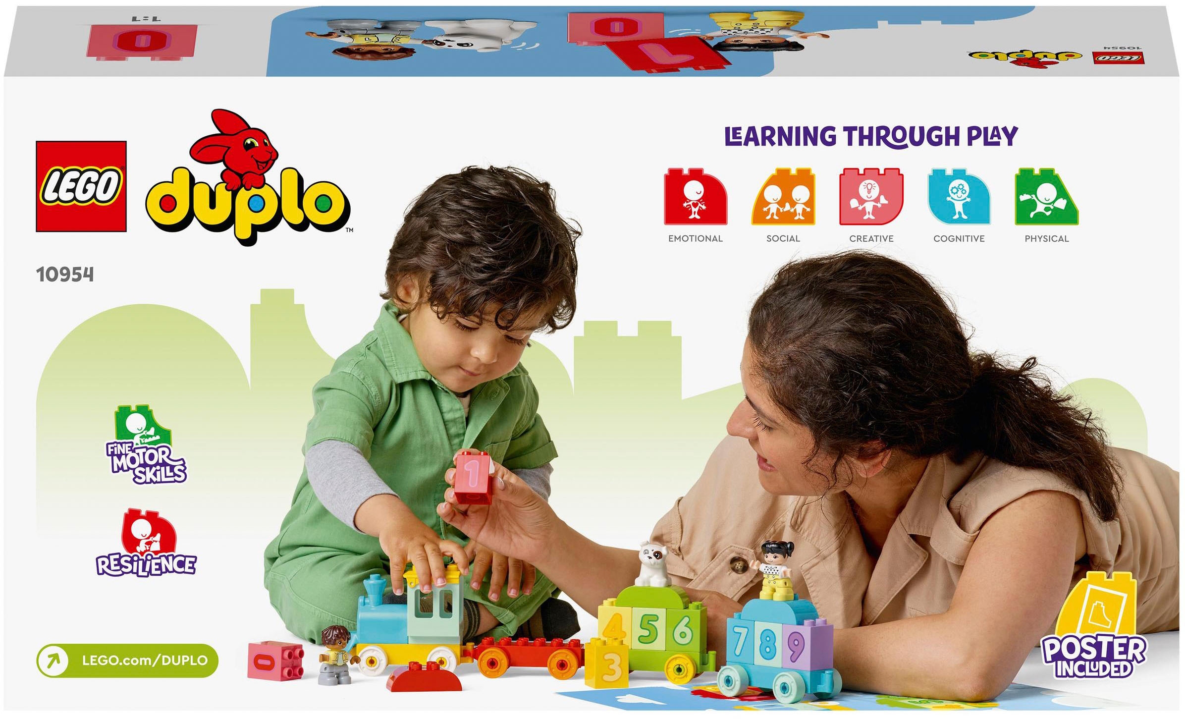 LEGO® Konstruktionsspielsteine »Zahlenzug – Zählen lernen (10954), LEGO®  DUPLO® Creative Play«, (23 St.) bei