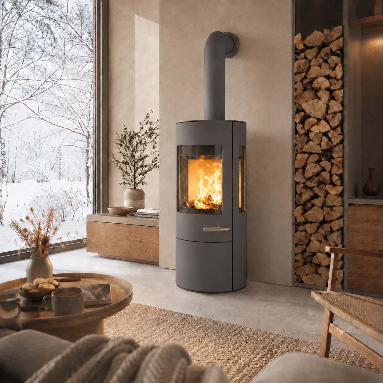 Haas + Sohn Kaminofen »VITUS.l MOONLIGHT« maximalen Raumheizvermögen von 183 m³