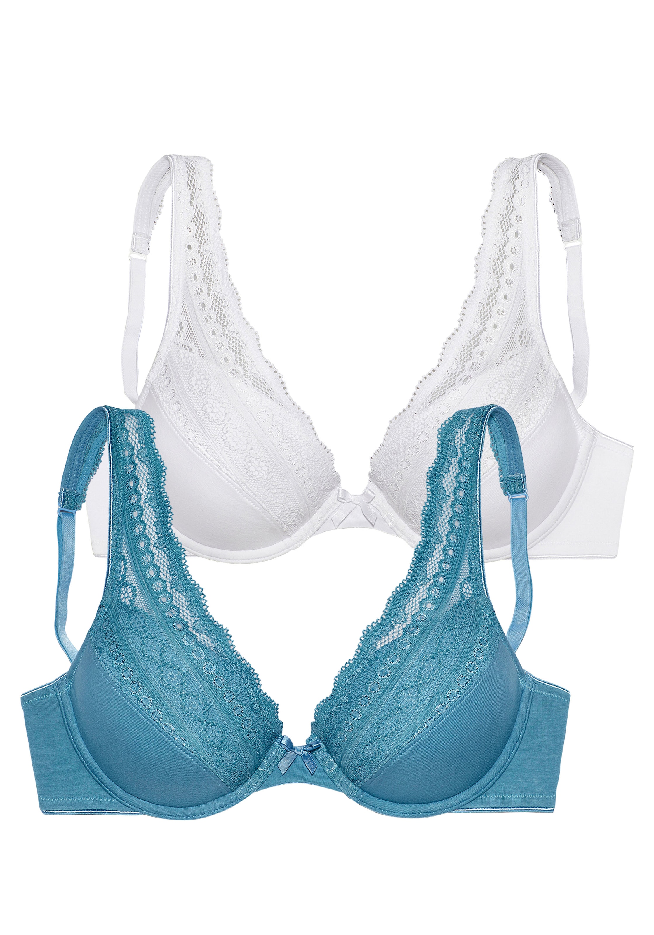 petite fleur Push-up-BH, in High-Apex Schnittform, Basic Dessous