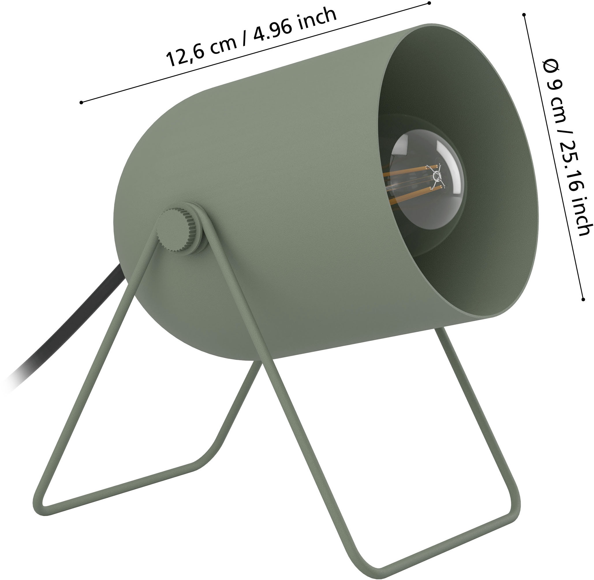 EGLO Tischleuchte »TILSTON Tischlampe - Stahl - E14 - 1X8W - IP20« E14 1 Stk. Nachttischlampe, Leselampe, Wohnzimmerlampe, L12,5 x B10,8 x H14,5 cm