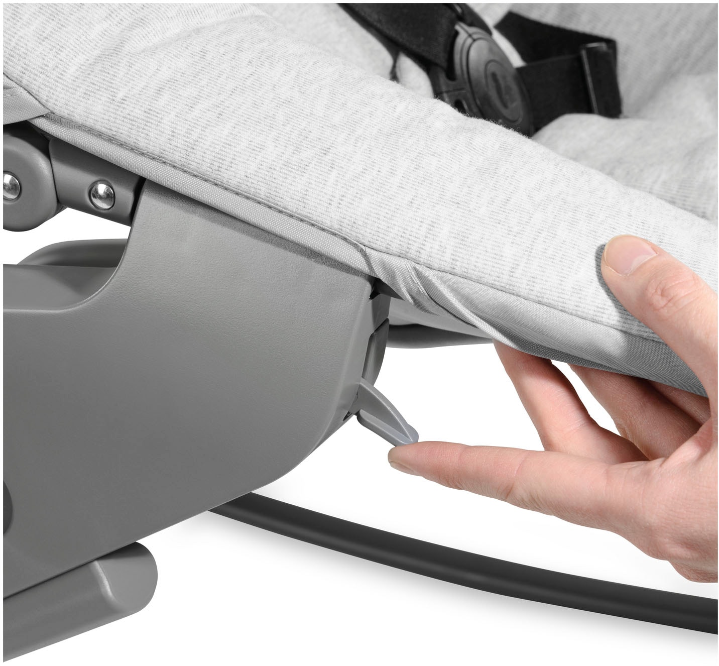 Hauck Babywippe »Alpha Bouncer Premium, Light Grey«, bis 9 kg, für Neugeborene mit Wippgestell, für Hochstuhl Alpha+ und Beta+