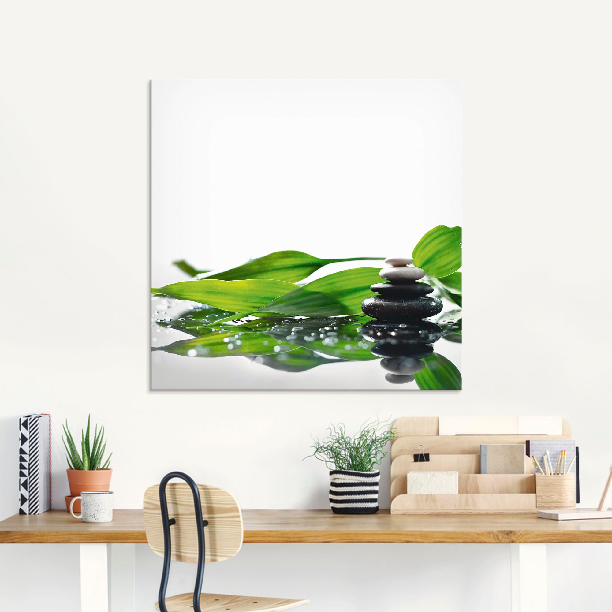 Artland Glasbild »Spa mit Steinen und Bambus«, Zen, (1 St.), in verschiedenen Größen