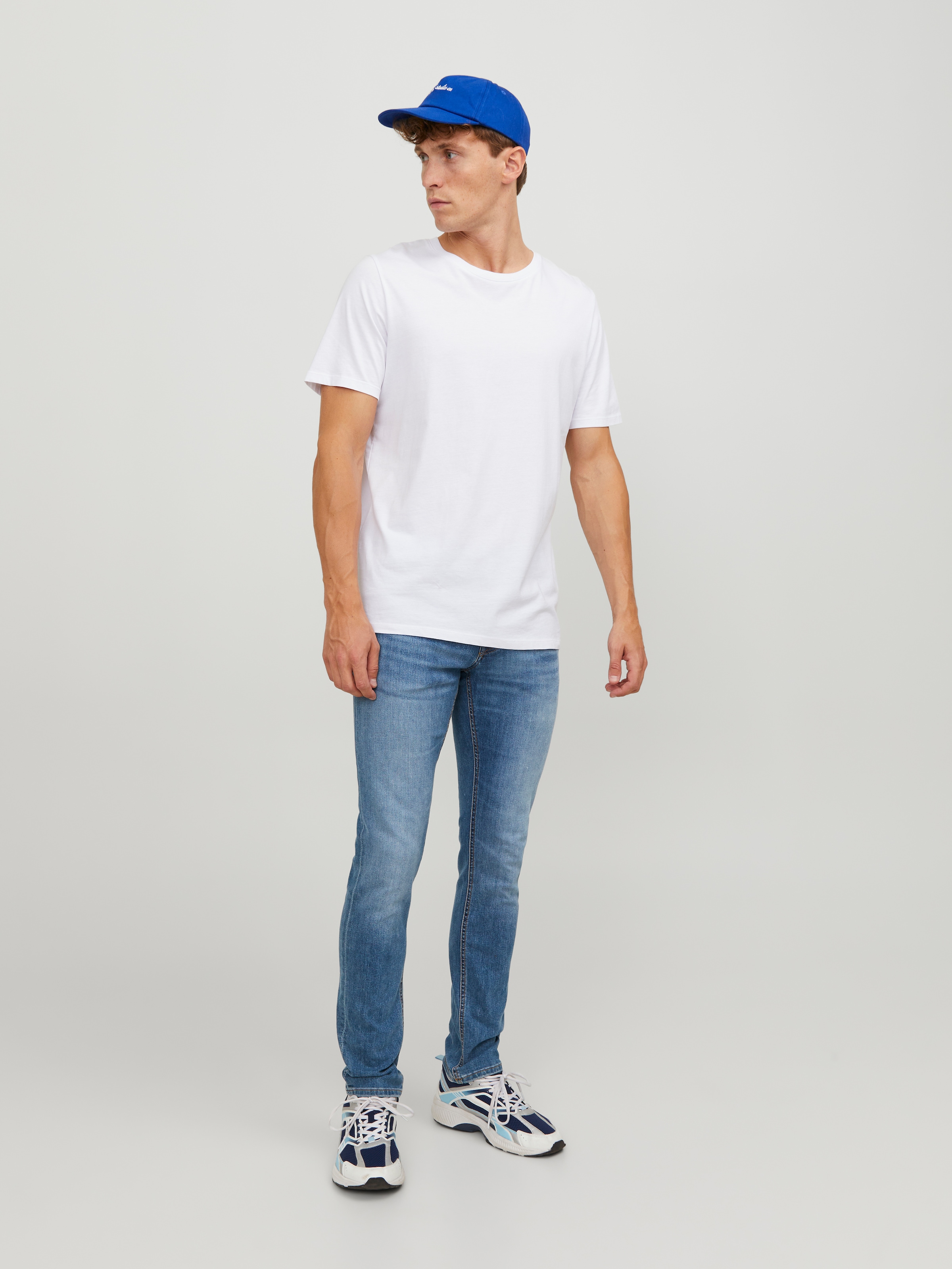 Jack & Jones Slim-fit-Jeans »JJIGLENN  Slim-Fit mit Stretch und praktischer 5-Pocket-Form« mit Abriebeffekten