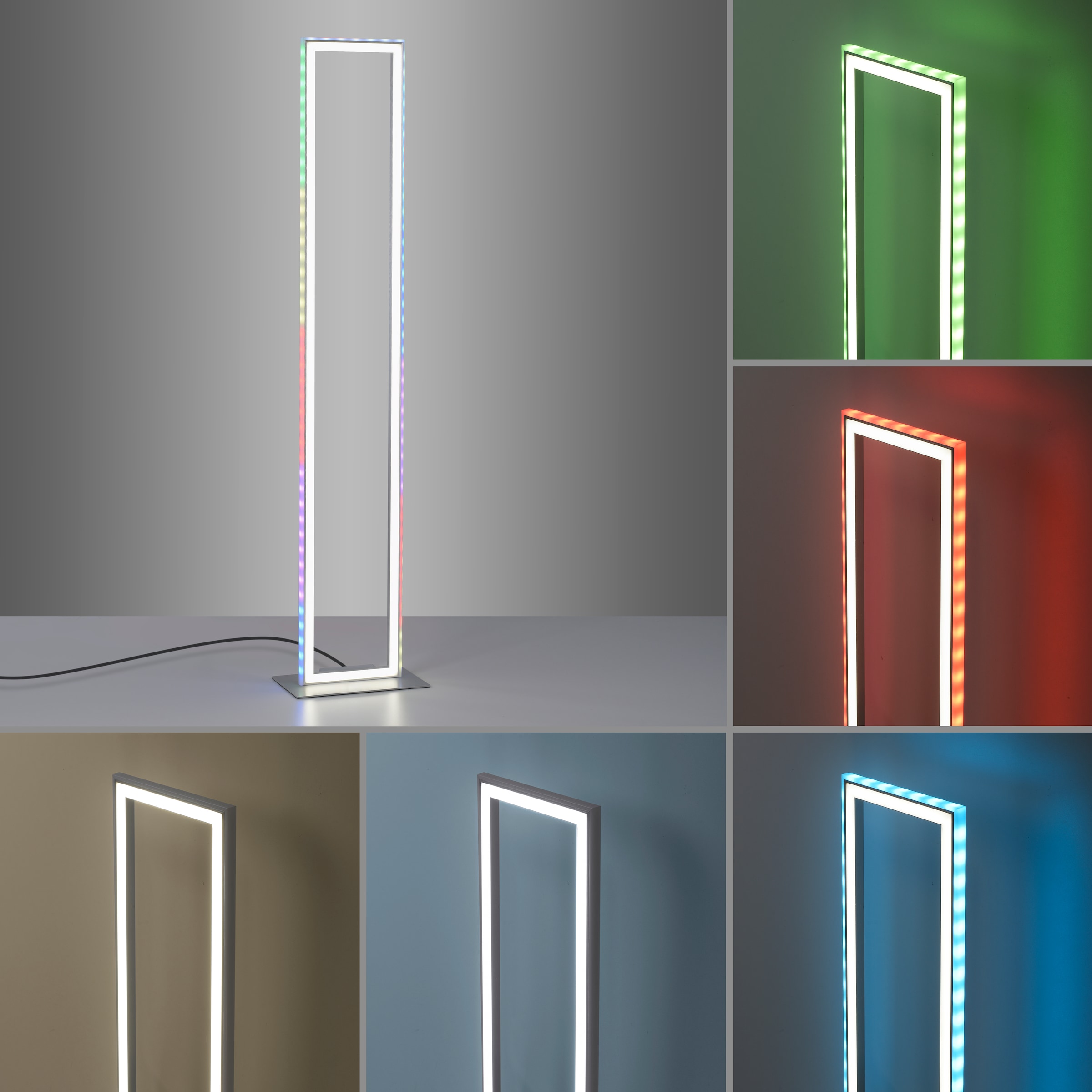 Leuchten Direkt Stehlampe »FELIX60«, 2 flammig-flammig, LED, CCT - über  Fernbedienung, RGB-Rainbow, Infrarot inkl.,Schalter online kaufen | mit 3  Jahren XXL Garantie