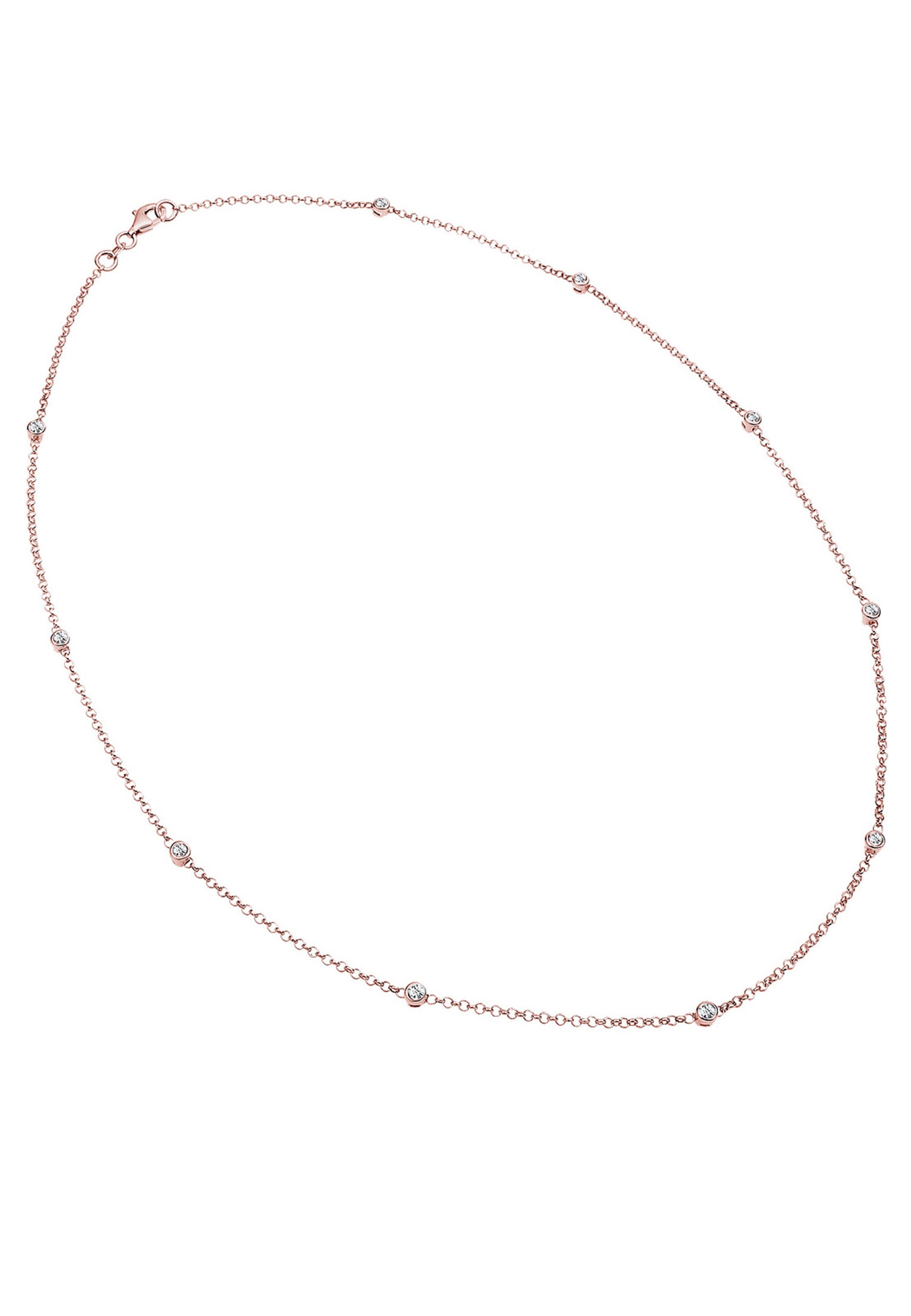 Elli Silberkette »Halskette Solitär Basic Kristalle 925 Silber«