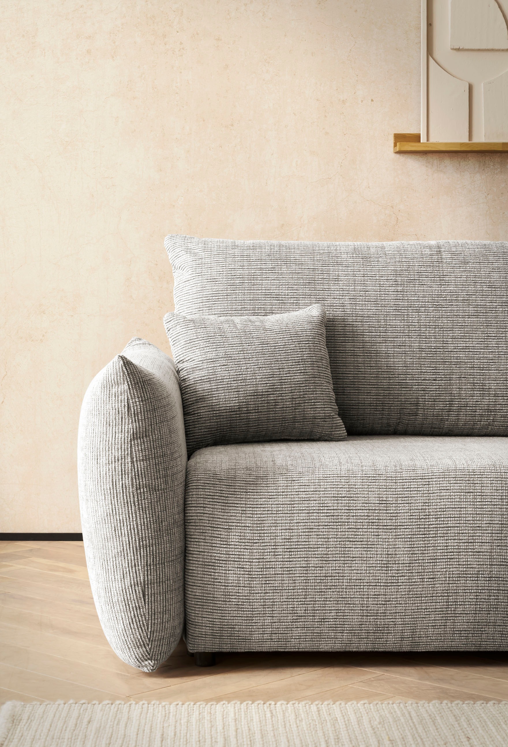 Home affaire 3-Sitzer »MAVAS Schlafsofa mit Bettkasten« ca.240/108cm (Liegefläche 212/145 cm), Cord, Chenille, Struktur