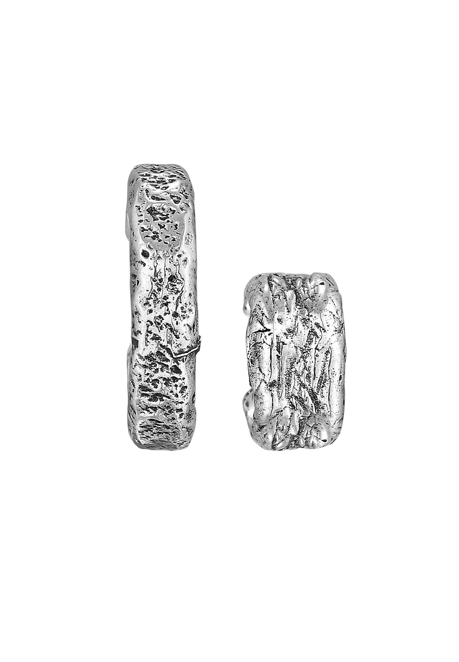 HAZE & GLORY Ohrklemme »Ohrringe Earcuff Strukturiert 2er Set 925 Silber«