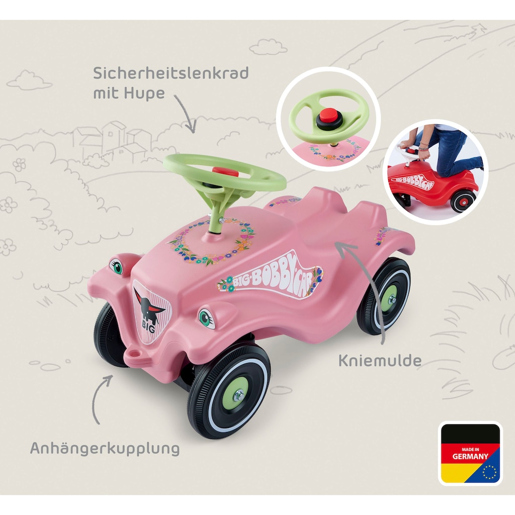 BIG Rutscherauto »BIG Bobby Car Classic Flower«, Made in Germany