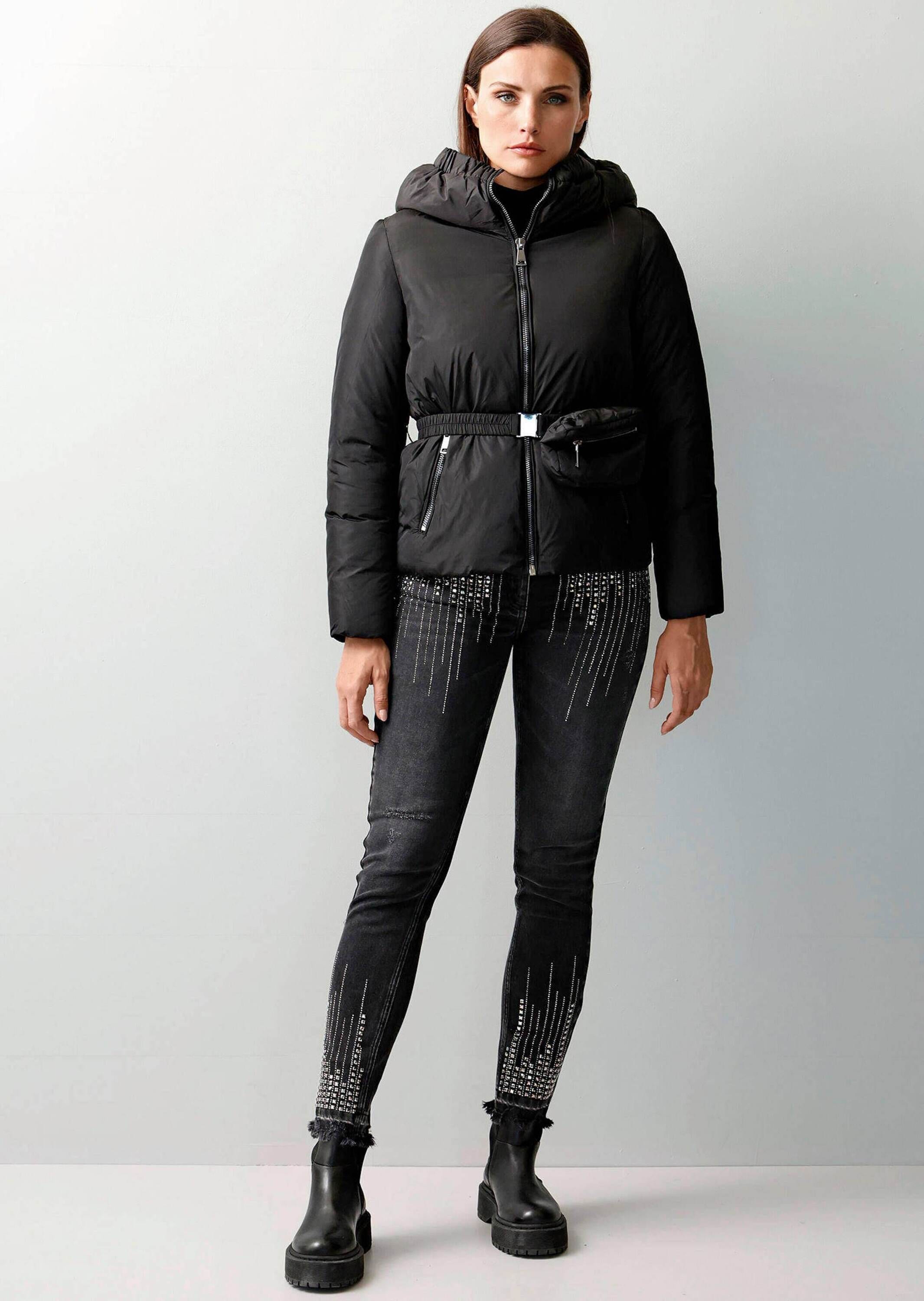 Alba Moda Steppjacke »Steppjacke Steppjacke mit abnehmbarer Bauchtasche«