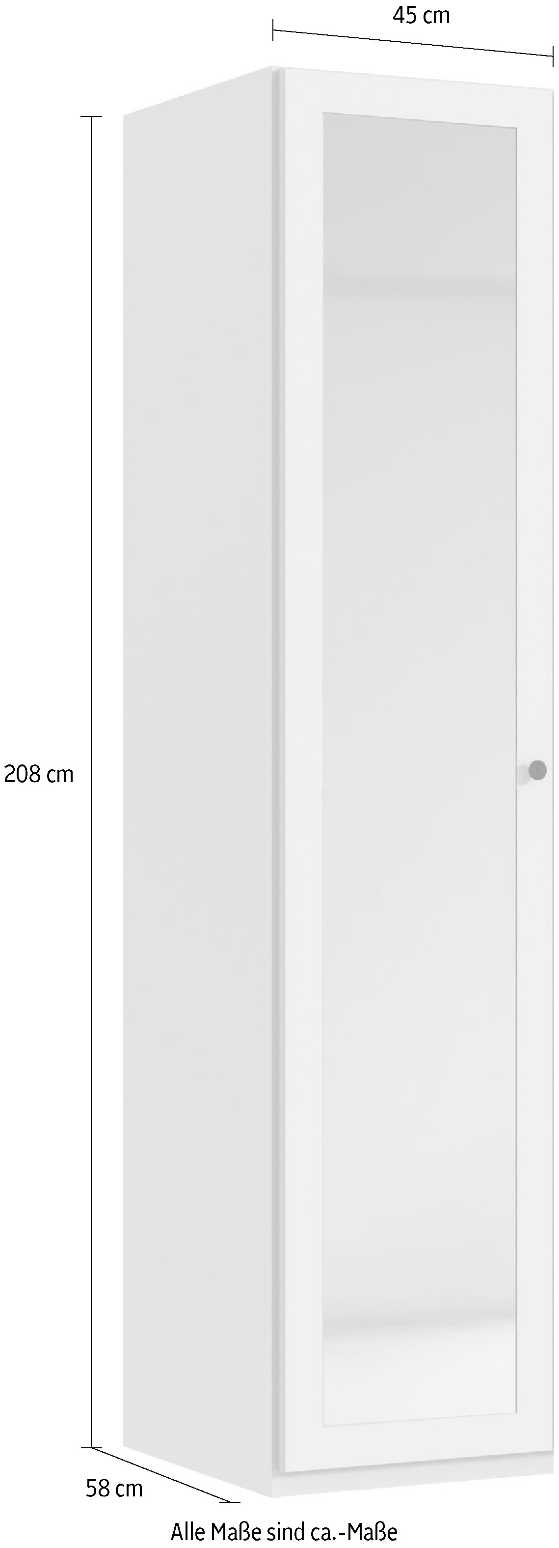 Wimex Kleiderschrank »New York mit Spiegeltüren« in 5 Breiten und 2 Höhen