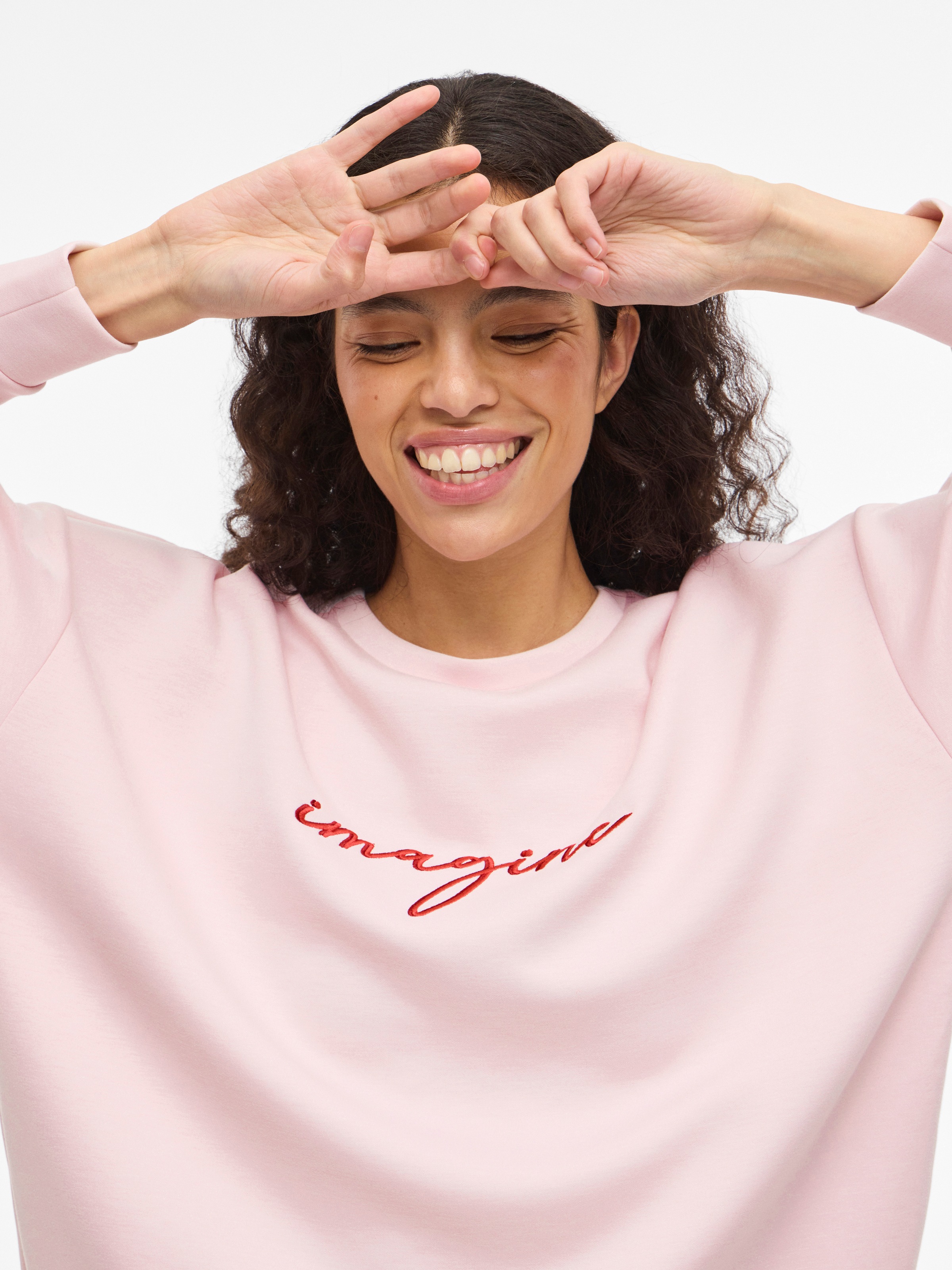 Vila Sweater »VISIFFI IMAGINE O-NECK L/S TOP/PB«
