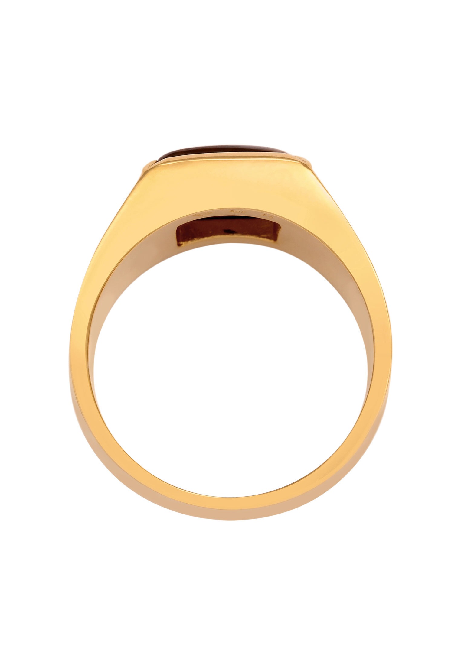 Kuzzoi Siegelring »Ring Siegelring Tigerauge Braun 925 Sterling Silber«