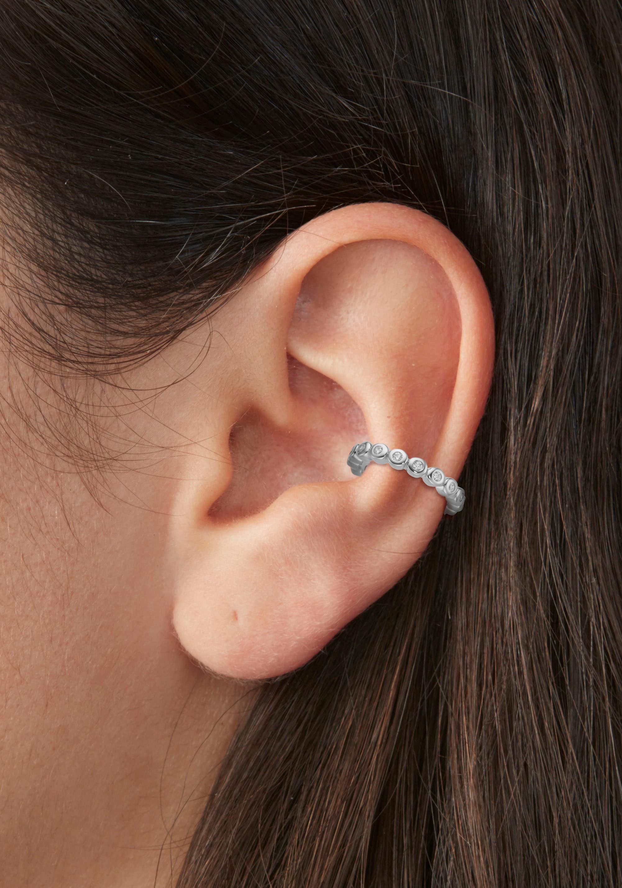 Firetti Ohrklemme »Schmuck Geschenk Silber 925 Ear Cuff« mit Zirkonia (synth.)