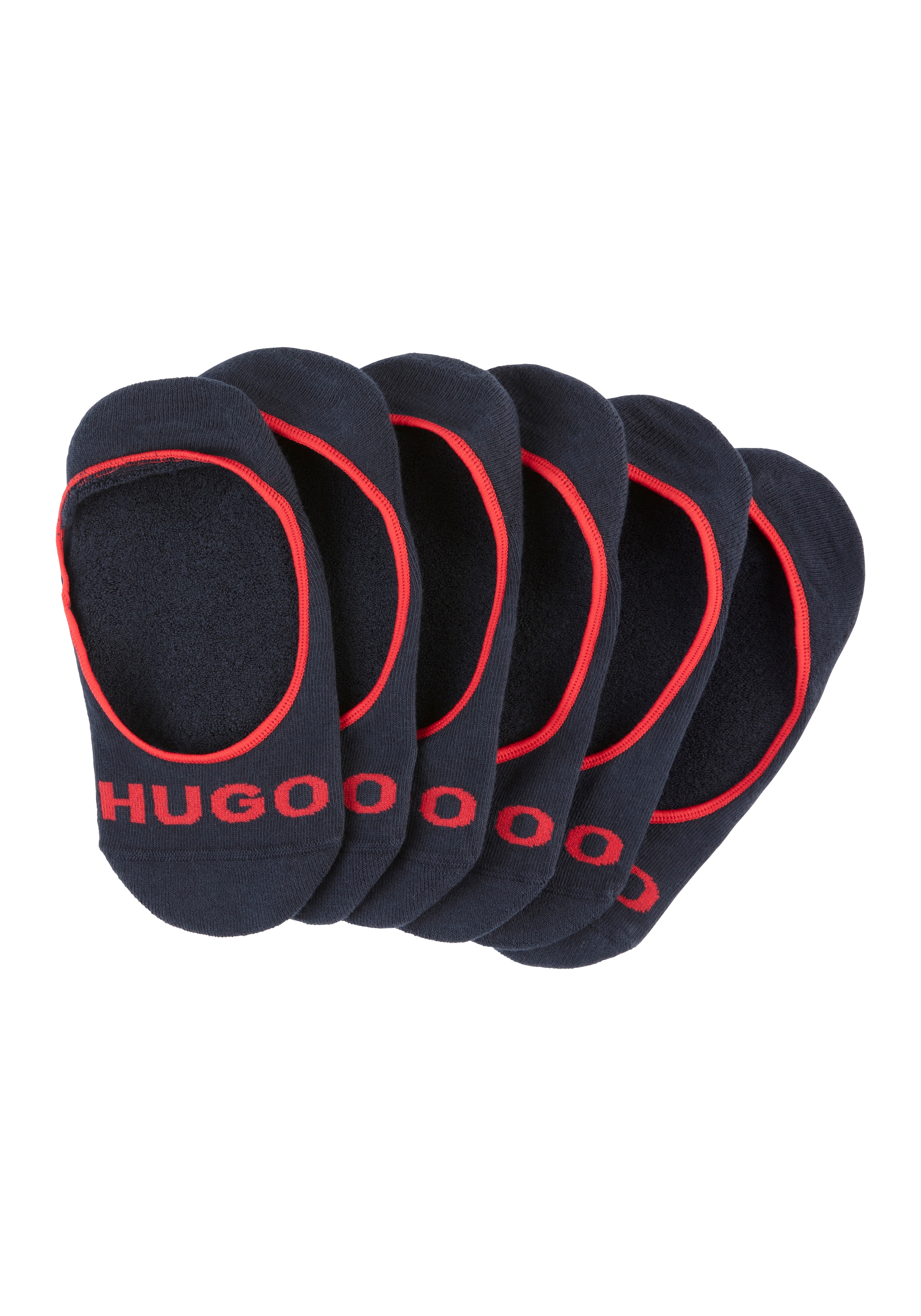 HUGO Underwear Füßlinge »3P SL PLUSH LOGO CC«, (Packung, 3 Paar, 3er), mit kontrastfarbenem HUGO-Schriftzug