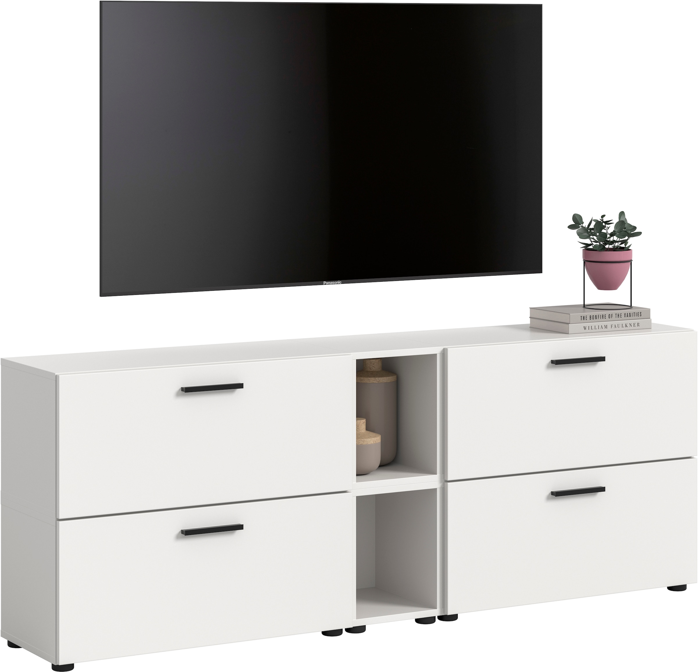 Home affaire Schrank-Set »ENESTE, 6-teilig, in verschiedenen Farben, individuell kombinierbar« verschiedenste Kombinationmöglichkeiten, stehend oder hängend, 2 Stk. tlg.