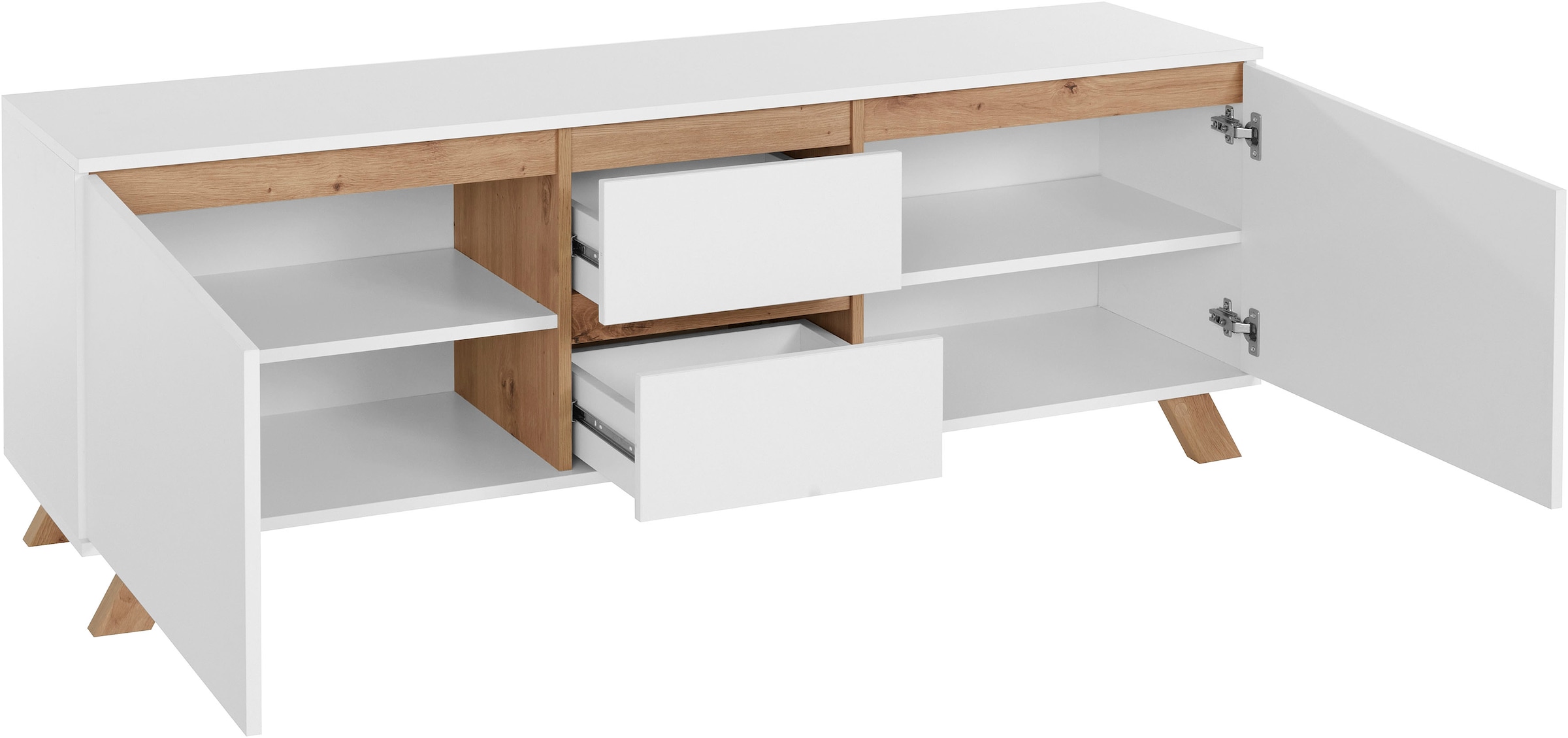 Homexperts Lowboard »VickyTV-Board, TV-Schrank«, Breite 160 cm, in matt weiß