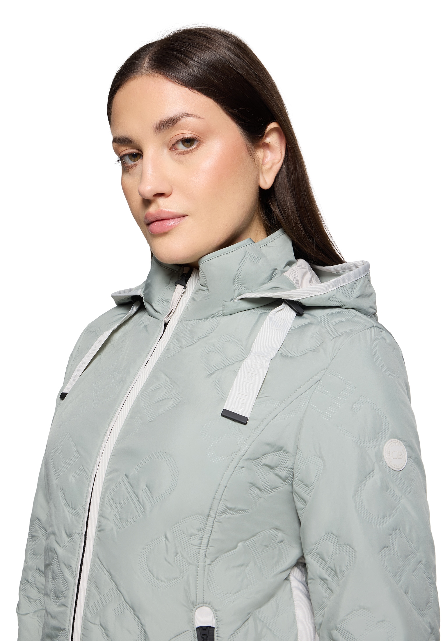 Gil Bret Outdoorjacke mit Kapuze mit Strukturmuster