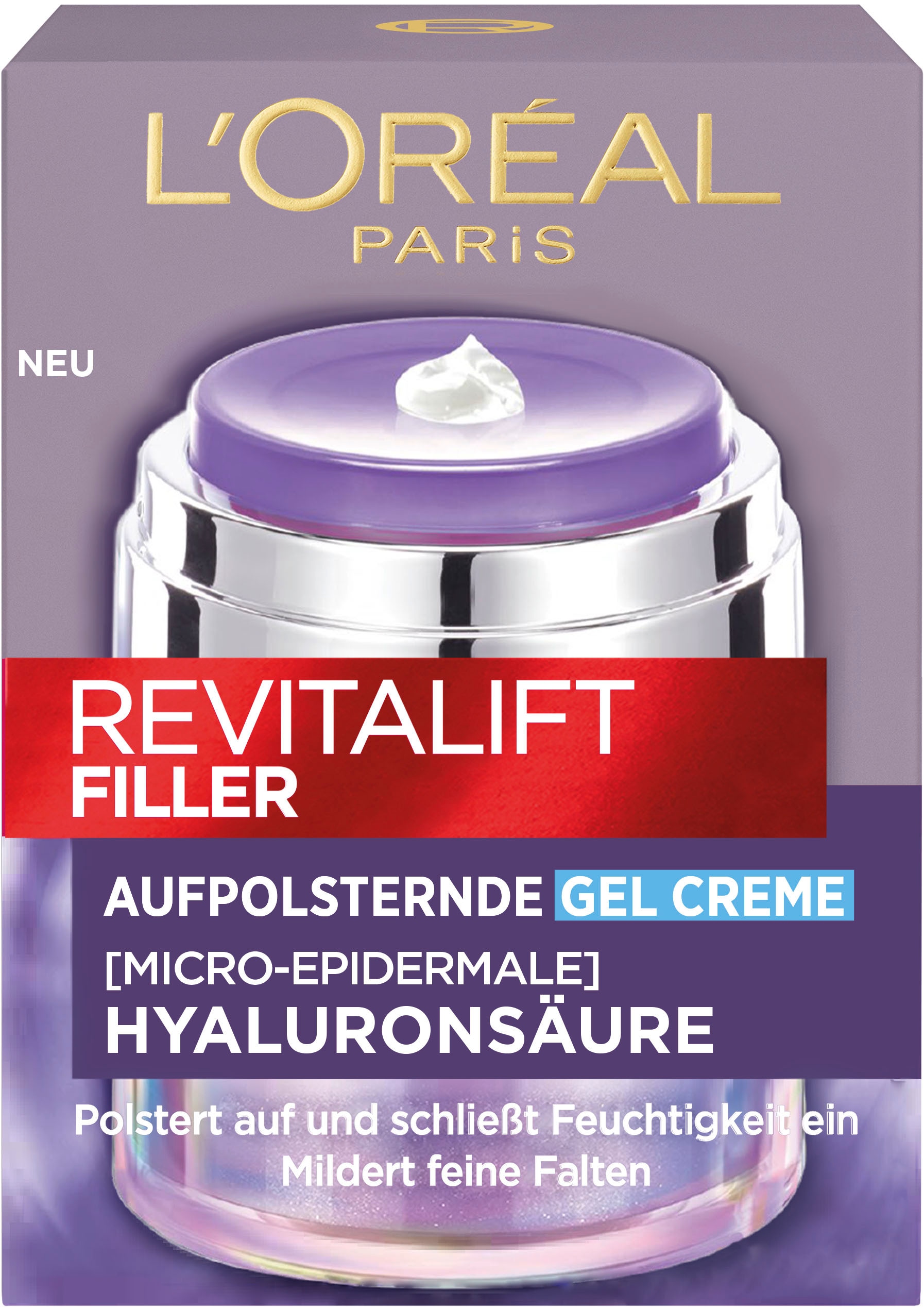 L'ORÉAL PARIS Gesichtsgel »Aufpolsternde Gel-Creme«, mit Hyaluron