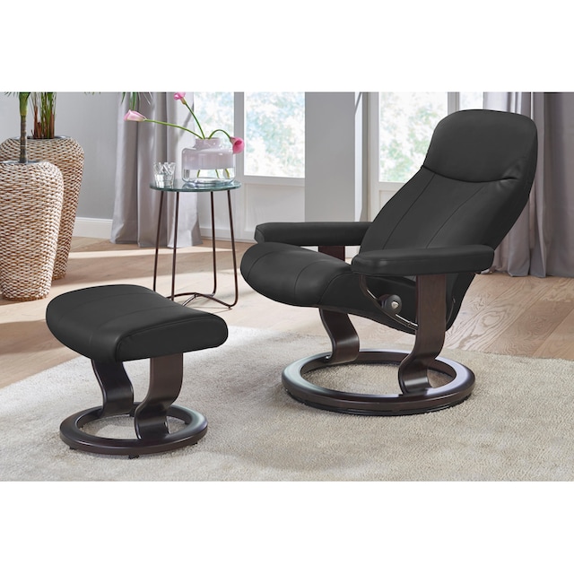 Stressless® Relaxsessel »Garda«, (Set, Relaxsessel mit Hocker), mit Hocker,  mit Classic Base, Größe L, Gestell Wenge auf Rechnung kaufen