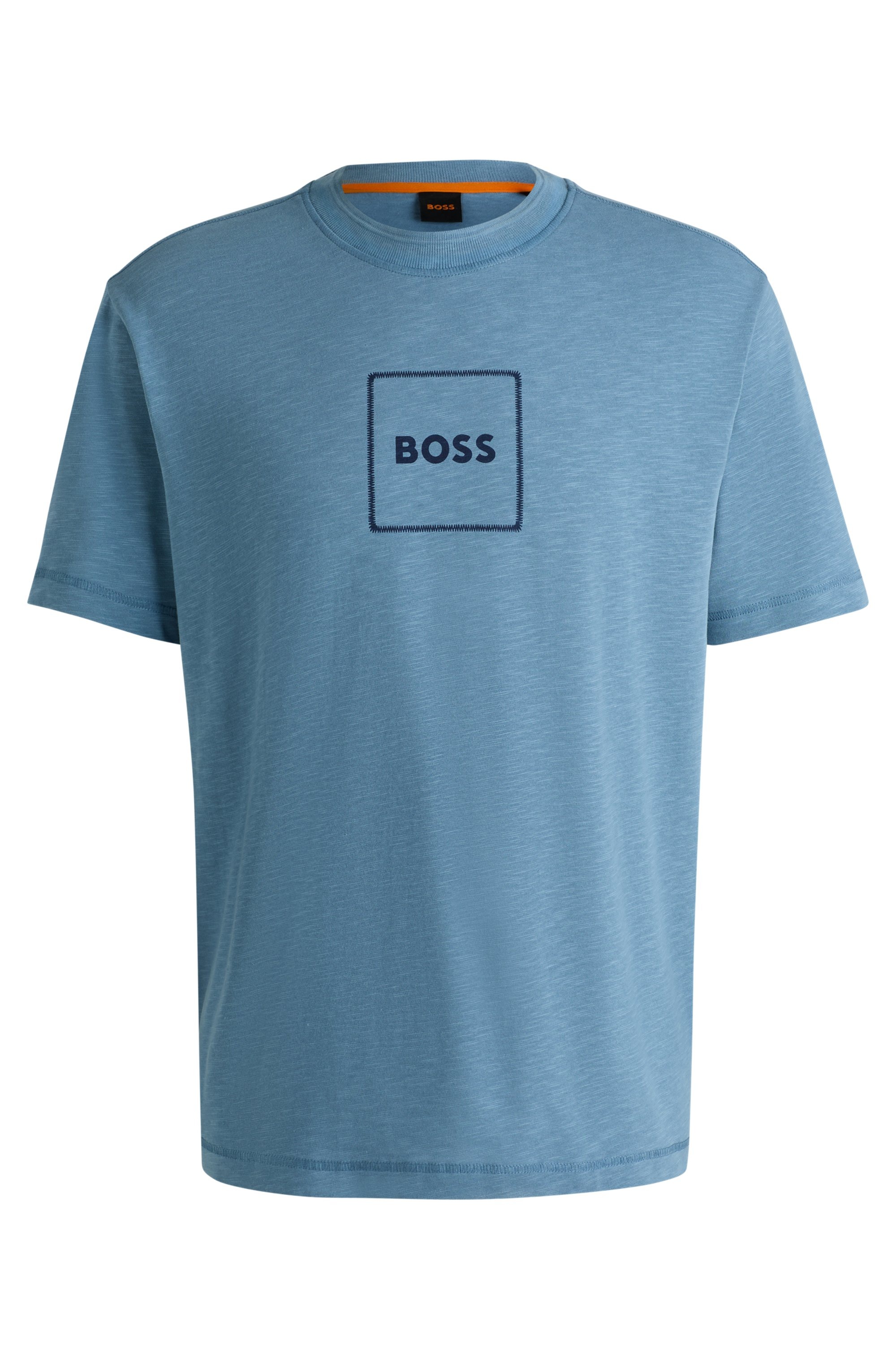 BOSS ORANGE T-Shirt »Te linenlogo«, mit BOSS Schriftzug
