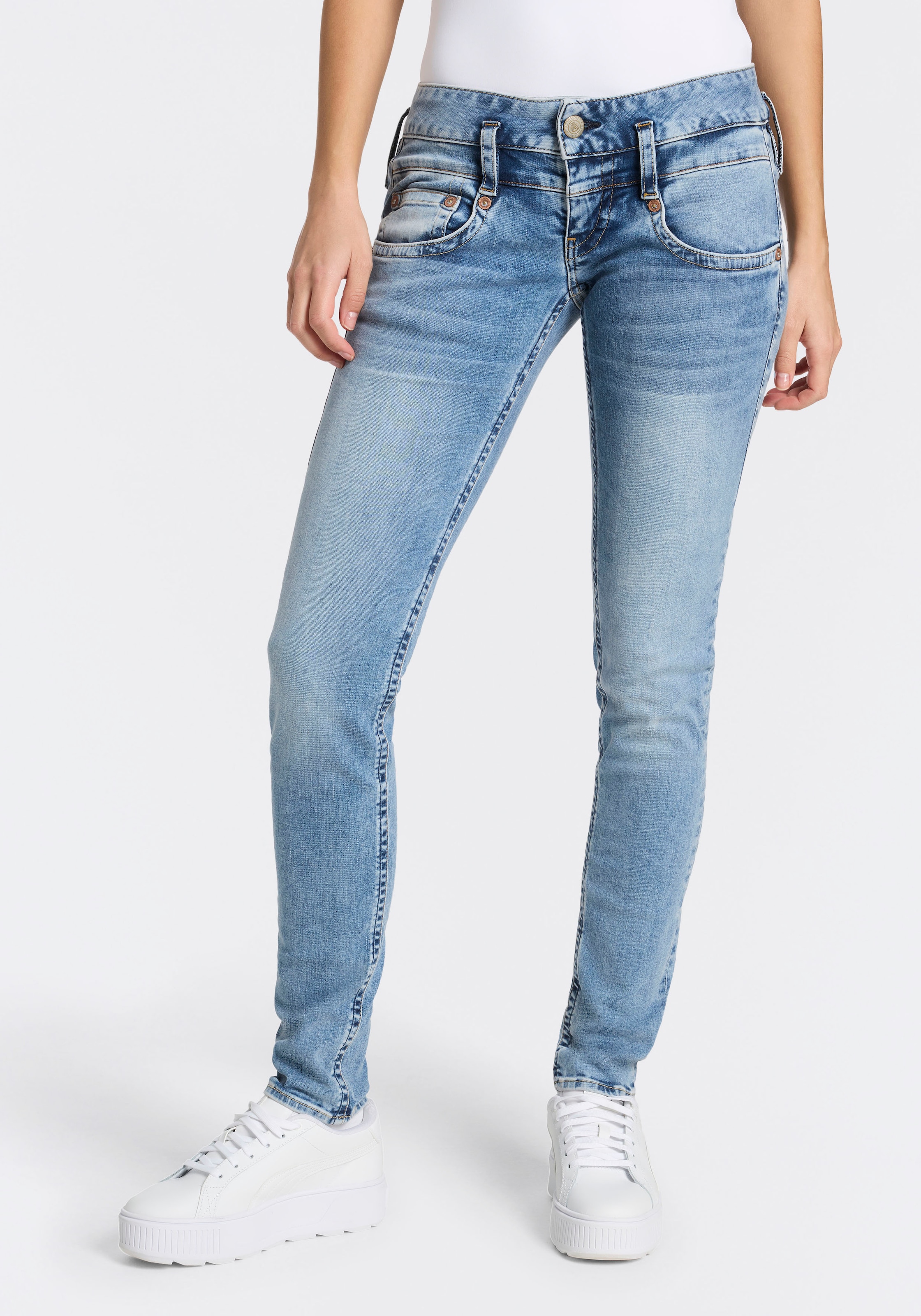 Herrlicher Slim-fit-Jeans »Pitch Slim Denim« aus Stretch-Denim
