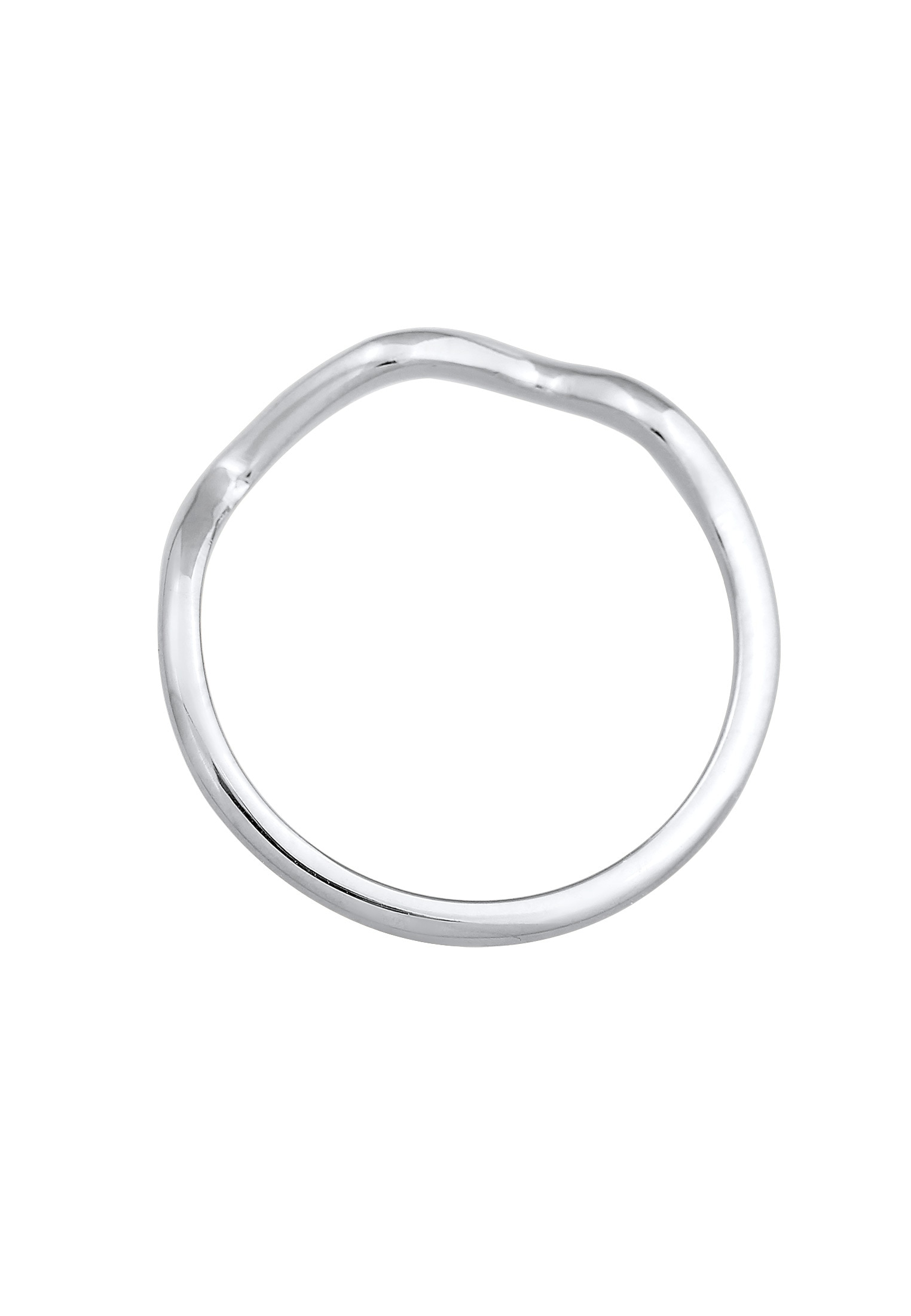 Elli Silberring »Ring Wellen Minimal Geo Trend 925 Silber«