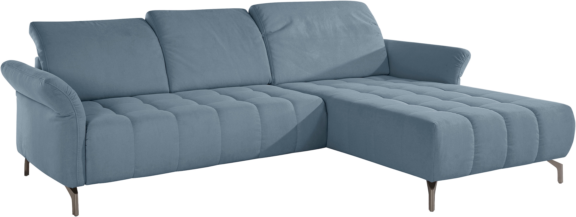 INOSIGN Ecksofa »Fresh L-Form«, Federkern, wahlweise Kopfteilverstellung und motorischer Vorziehsitz
