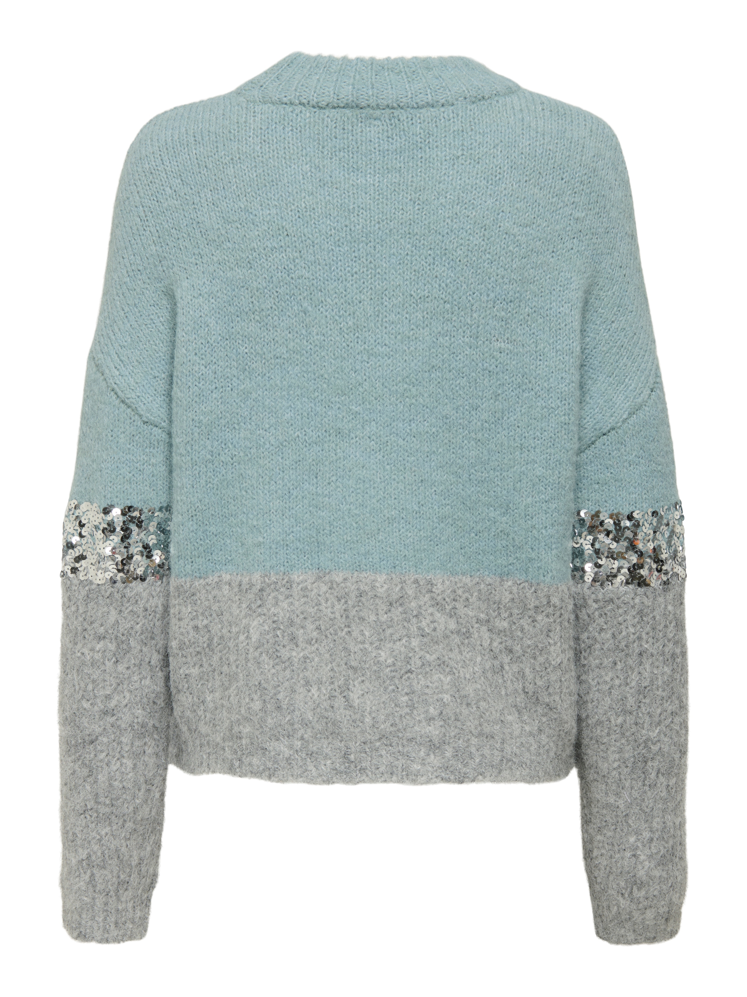 ONLY Rundhalspullover »ONLMAINE LIFE LS SEQUIN BLOCK O-NECK KNT«