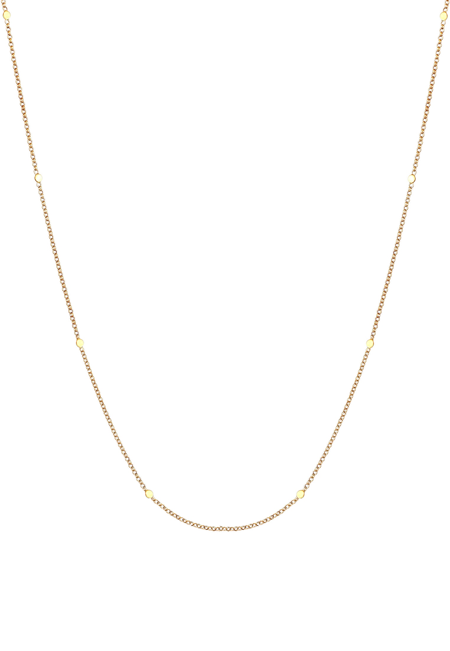 Elli Kette ohne Anhänger »Halskette Basic Erbskette Coin Plättchen 925 Silber«