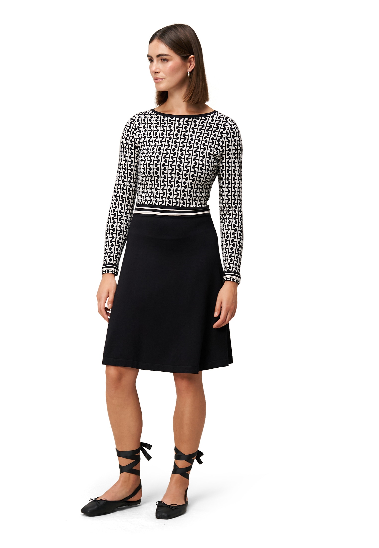 Zero Strickkleid »Strickkleid grafisches Muster«