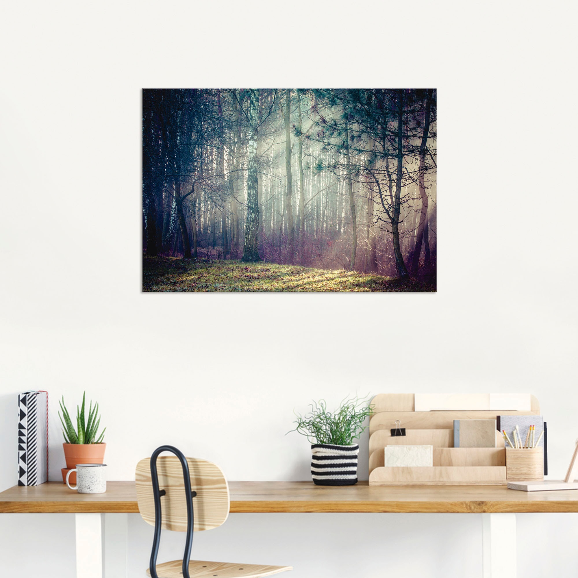 Artland Wandbild »Sonnenstrahlen im Wald«, Waldbilder, (1 St.), als Alubild,  Leinwandbild, Wandaufkleber oder Poster in versch. Größen bequem bestellen