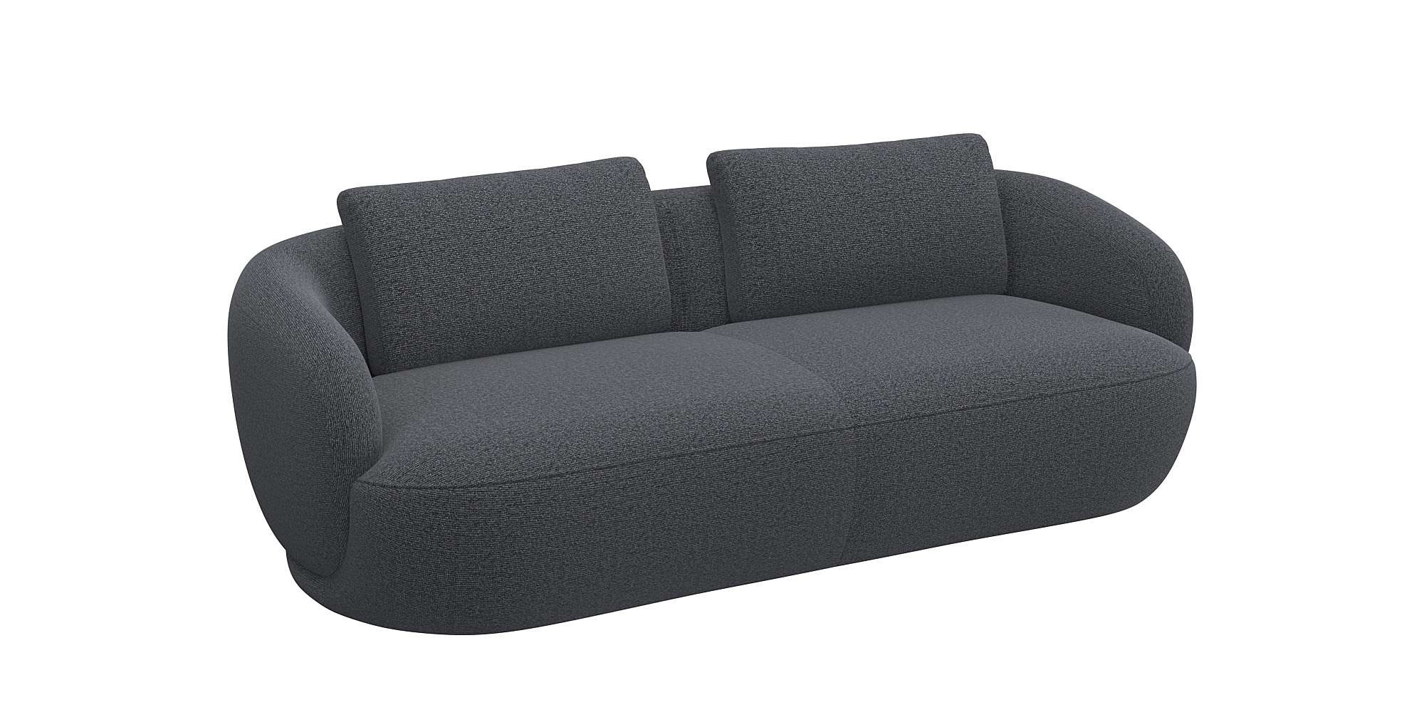 FLEXLUX 3-Sitzer »Torino, rund und bequem, Couch, Dreisitzer«, Modernes, organisches Sofa-Design, Kaltschaum, Wellenunterfederung