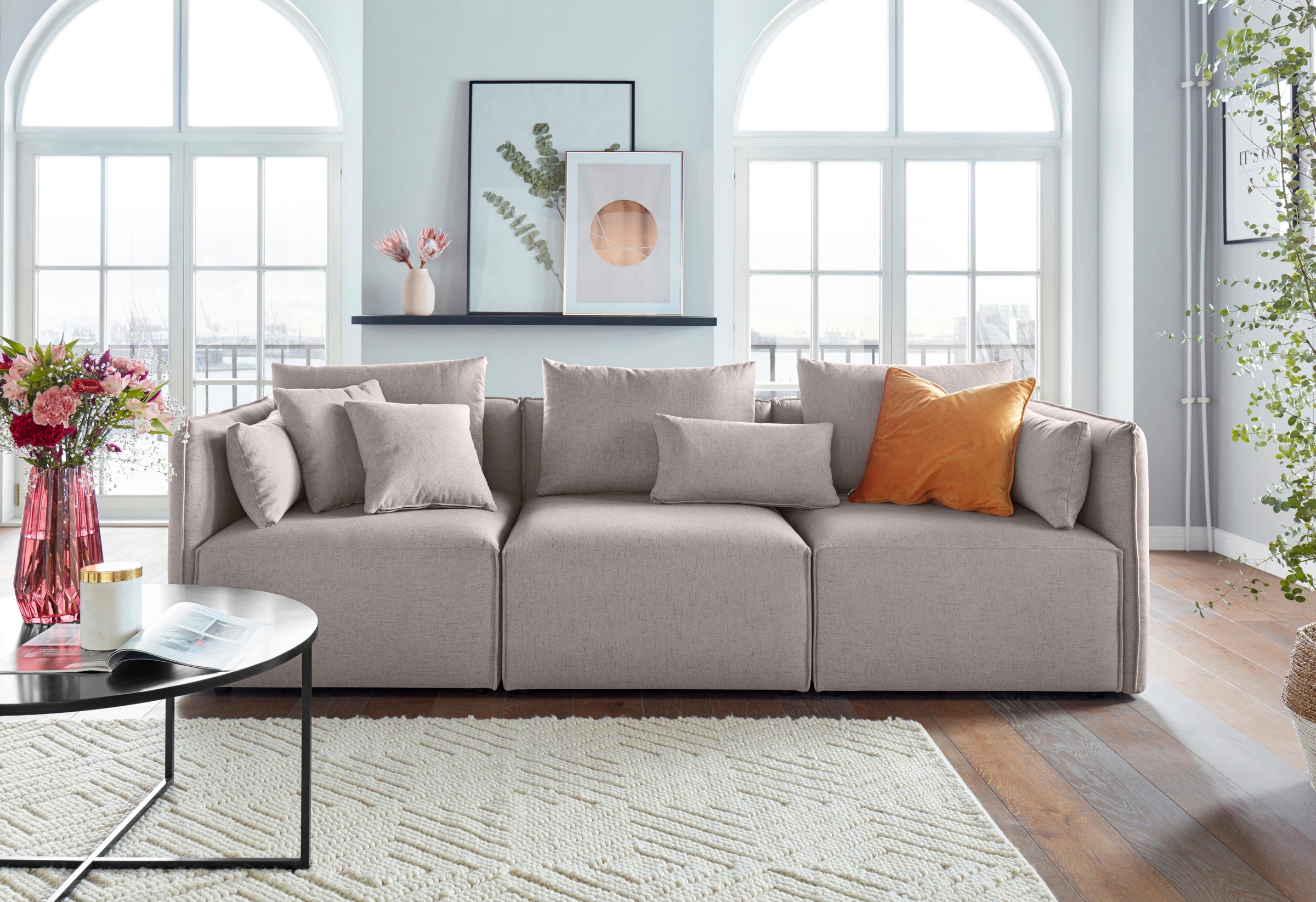 OTTO home 3-Sitzer »Nöre« 3 Teile, in vielen Bezugsqualitäten und Farben s. auch "Nöre"