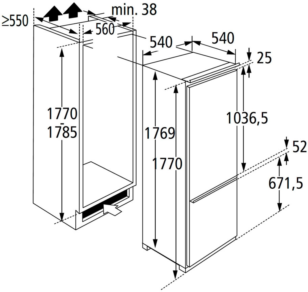 BASIC by Balculina Küchenzeile »Marsi«, Breite 280 cm, wahlweise mit E-Geräten, mit Soft-Close-Funktion