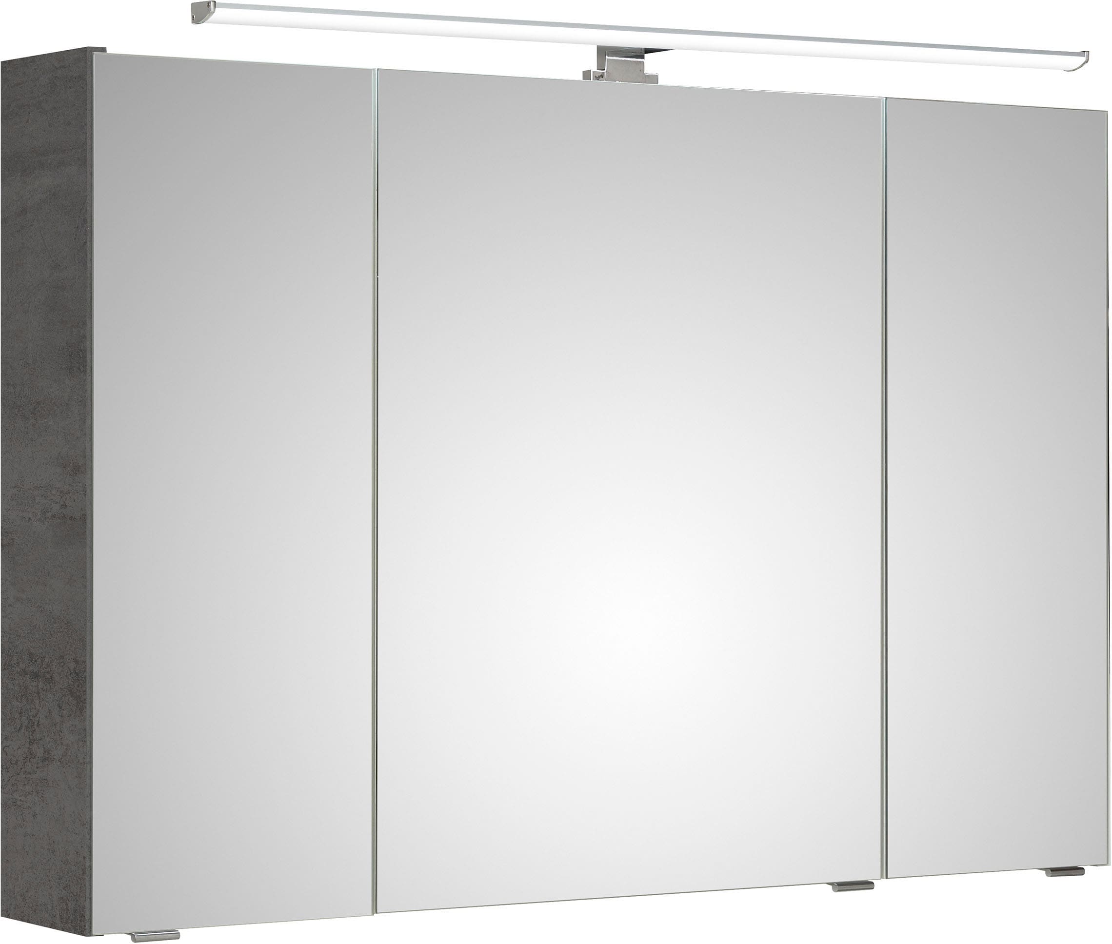 Saphir Badmöbel-Set »Quickset 945 4-teilig, Keramik-Waschtisch mit LED-Spiegelschrank«, (5 St.), Unterschrank, Midischrank, 7 Türen, 5 Schubladen, inkl. Türdämpfer