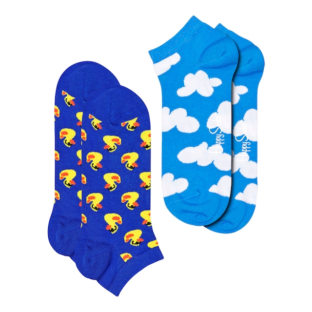 Happy Socks Kuschelsocken »2-Pack Rubber Dock Low Sock«, (Packung, 2 Paar),  Enten & Wolken bei ♕