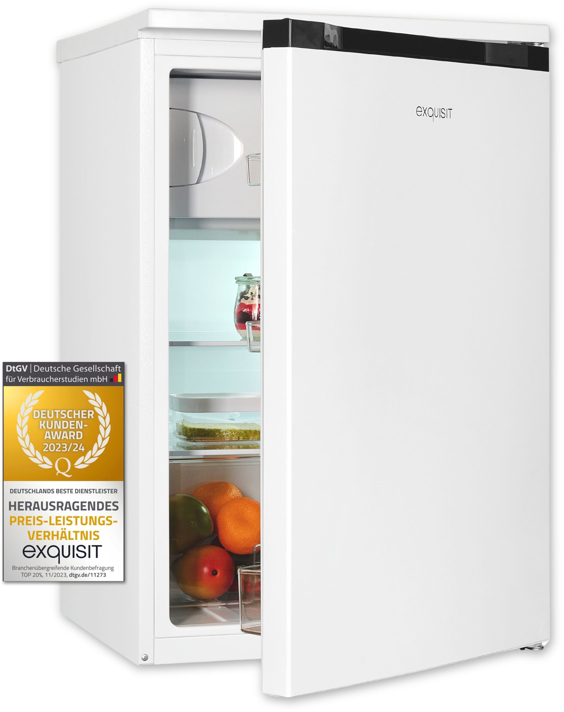 exquisit Kühlschrank »KS16-4-051C« 84,5 cm hoch 54,9 cm breit in bester Energieefizienz C, 107 Liter Volumen