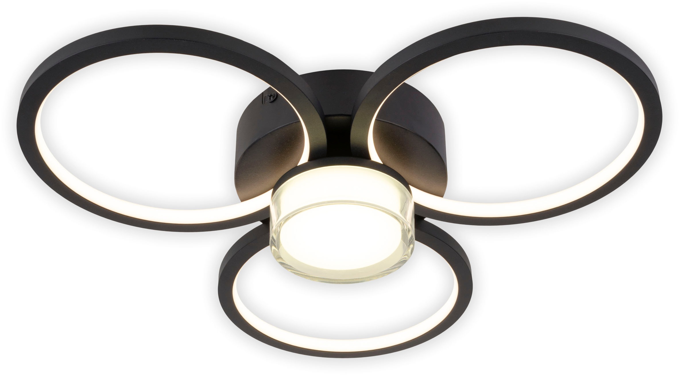 näve LED Deckenleuchte »Cimo« LED-Modul 1 Stk. Warmweiß stufenweise dimmbar per Wandschalter, Lichtfarbe warmweiß, schwarz